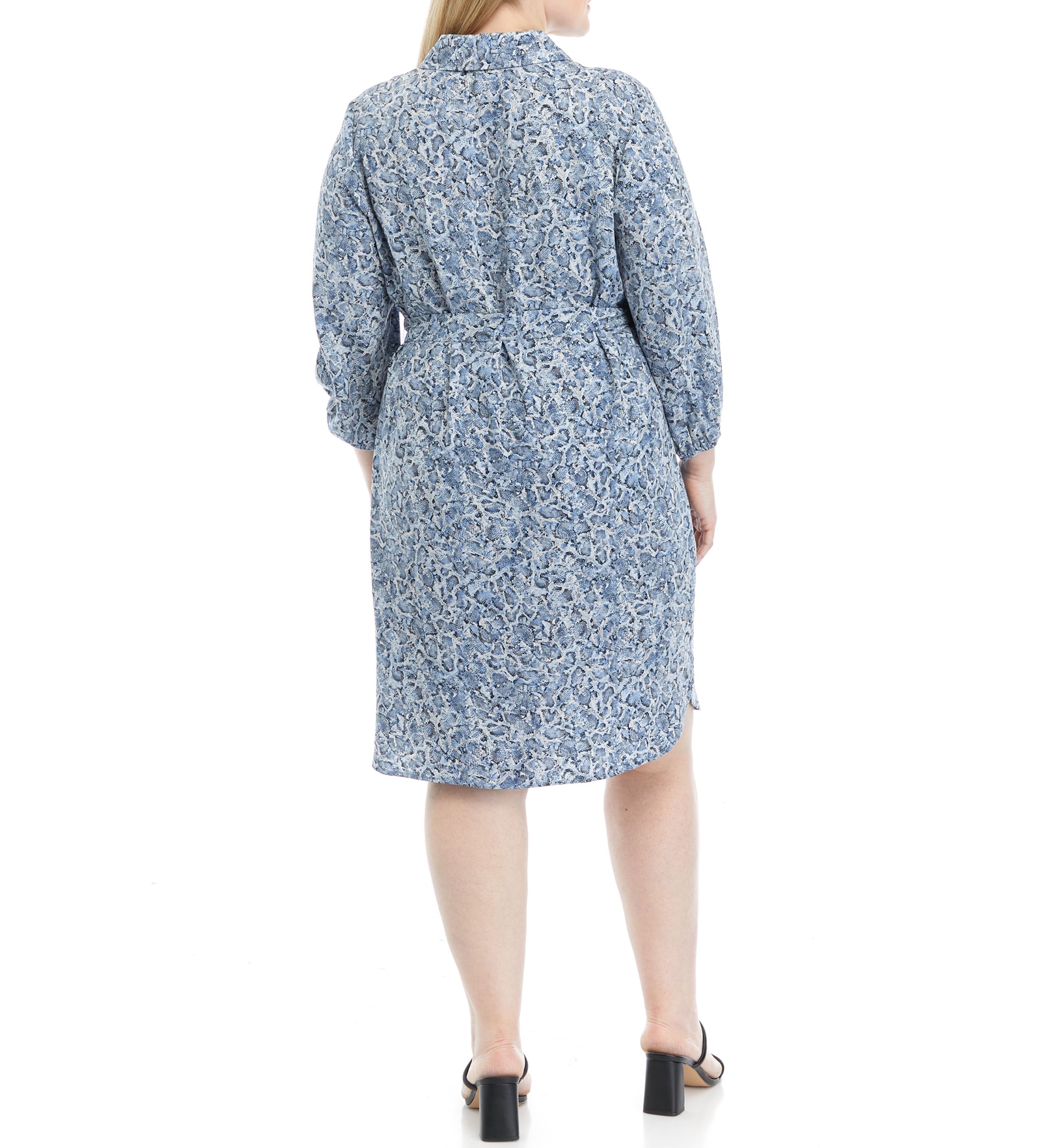 Plus Size Meghan Balloon Sleeve Shirtdress