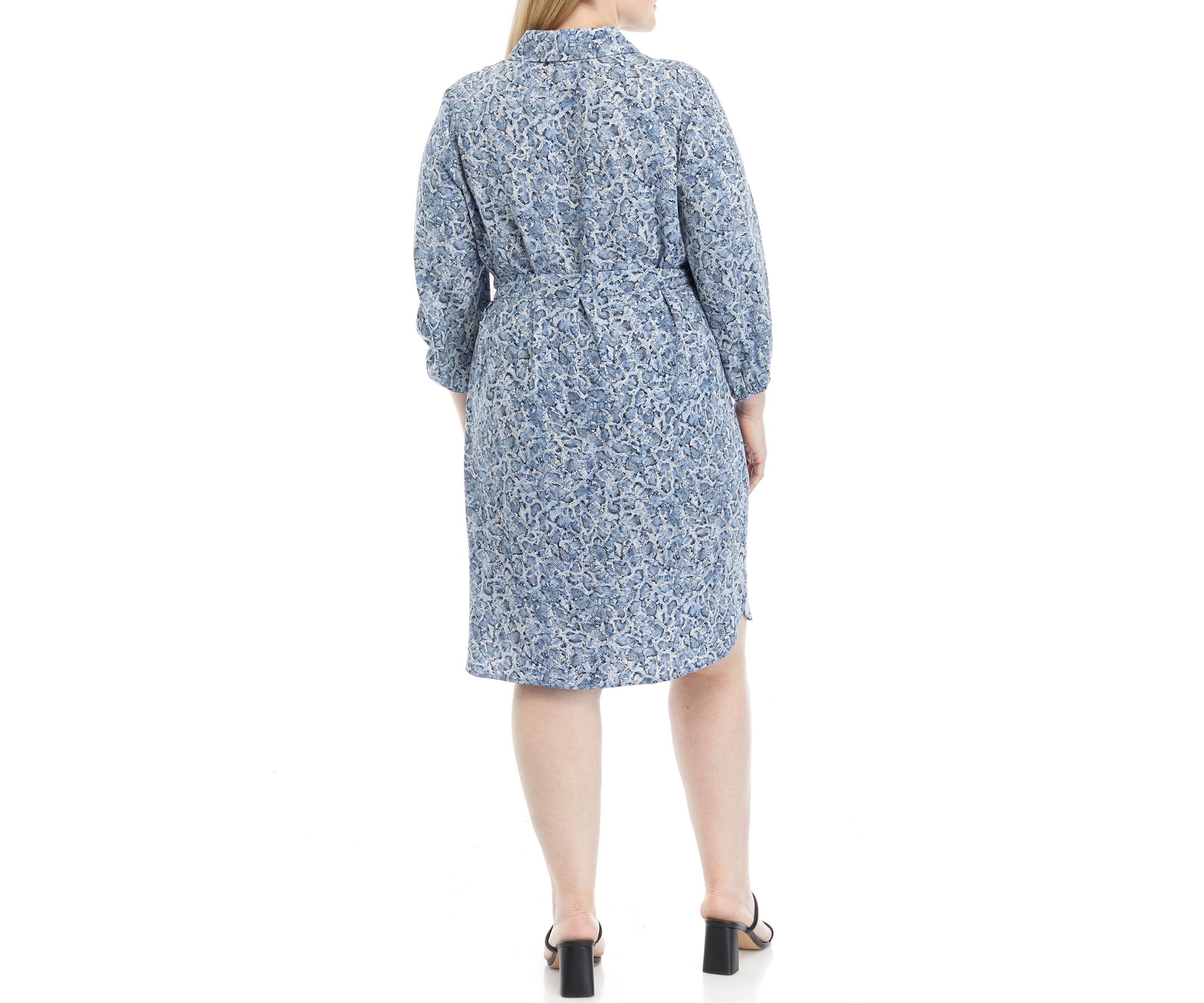 Plus Size Meghan Balloon Sleeve Shirtdress