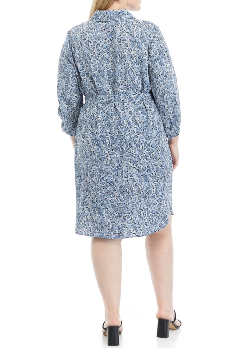 Plus Size Meghan Balloon Sleeve Shirtdress