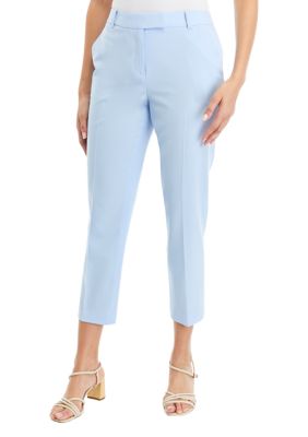 Petite Fly Front Extend Tab Slim Pants