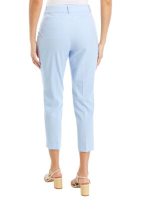 Petite Fly Front Extend Tab Slim Pants