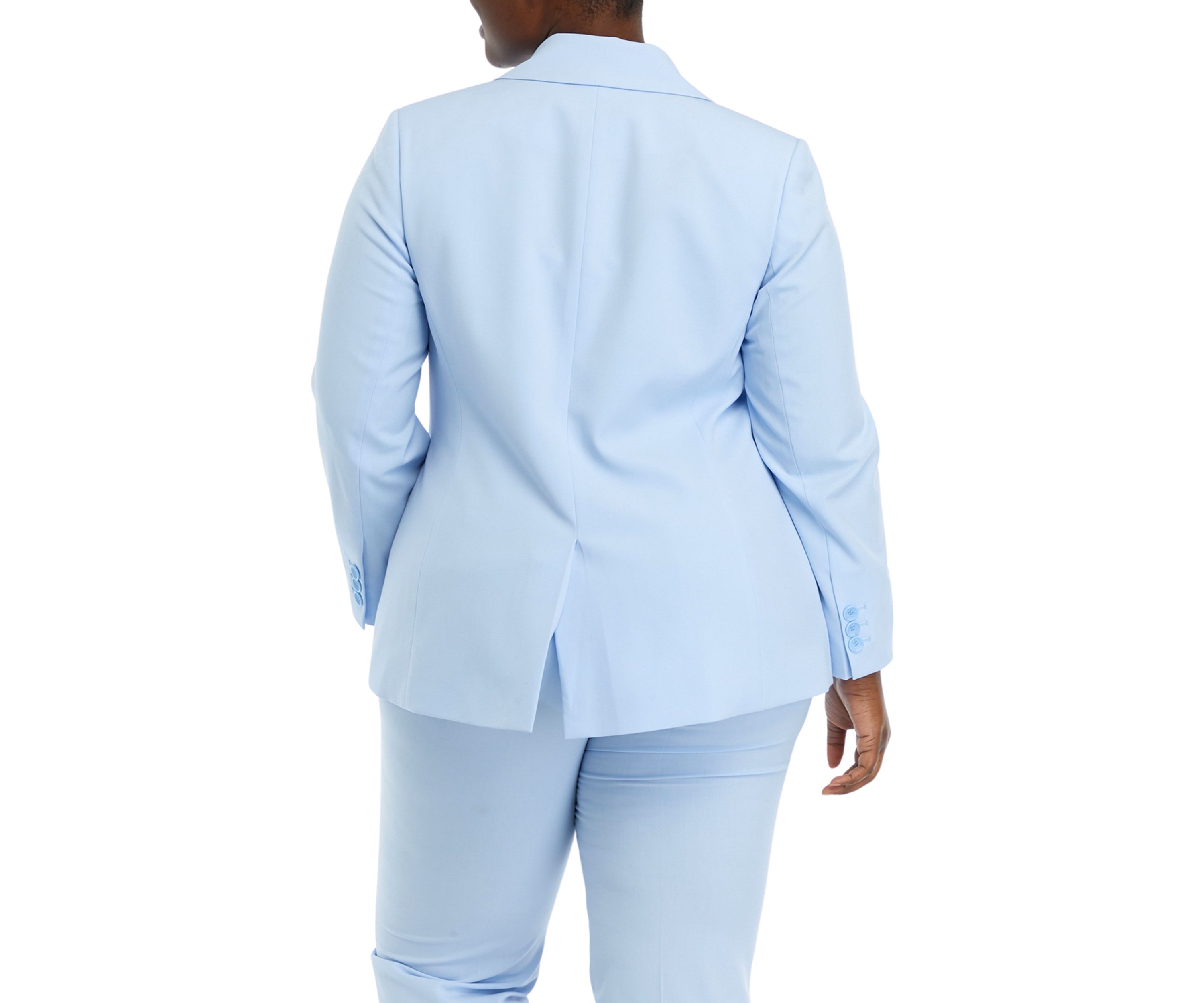 Plus Size One Button Notch Collar Jacket