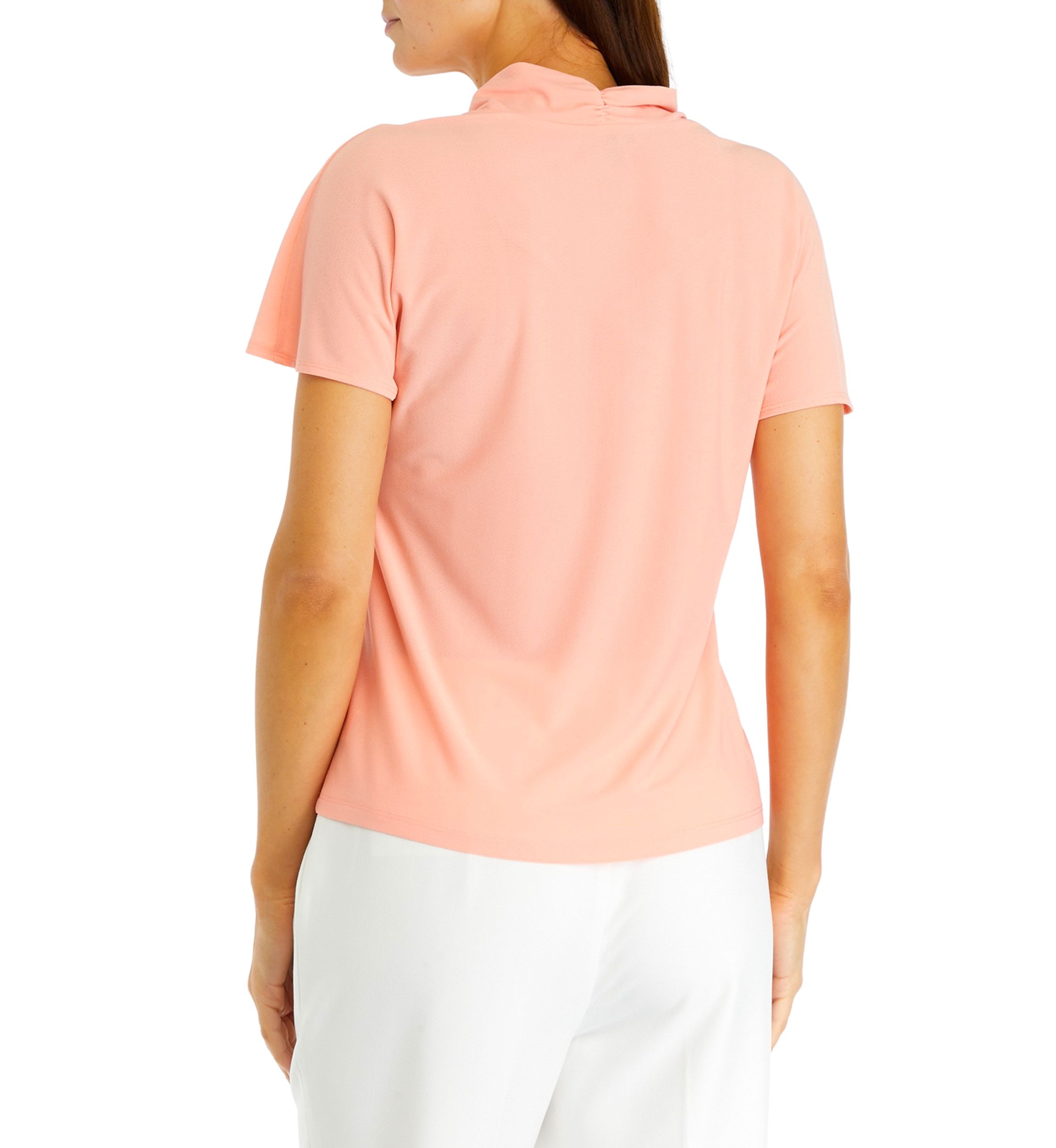 Petite V-Neck Extend Shoulder Knit Top