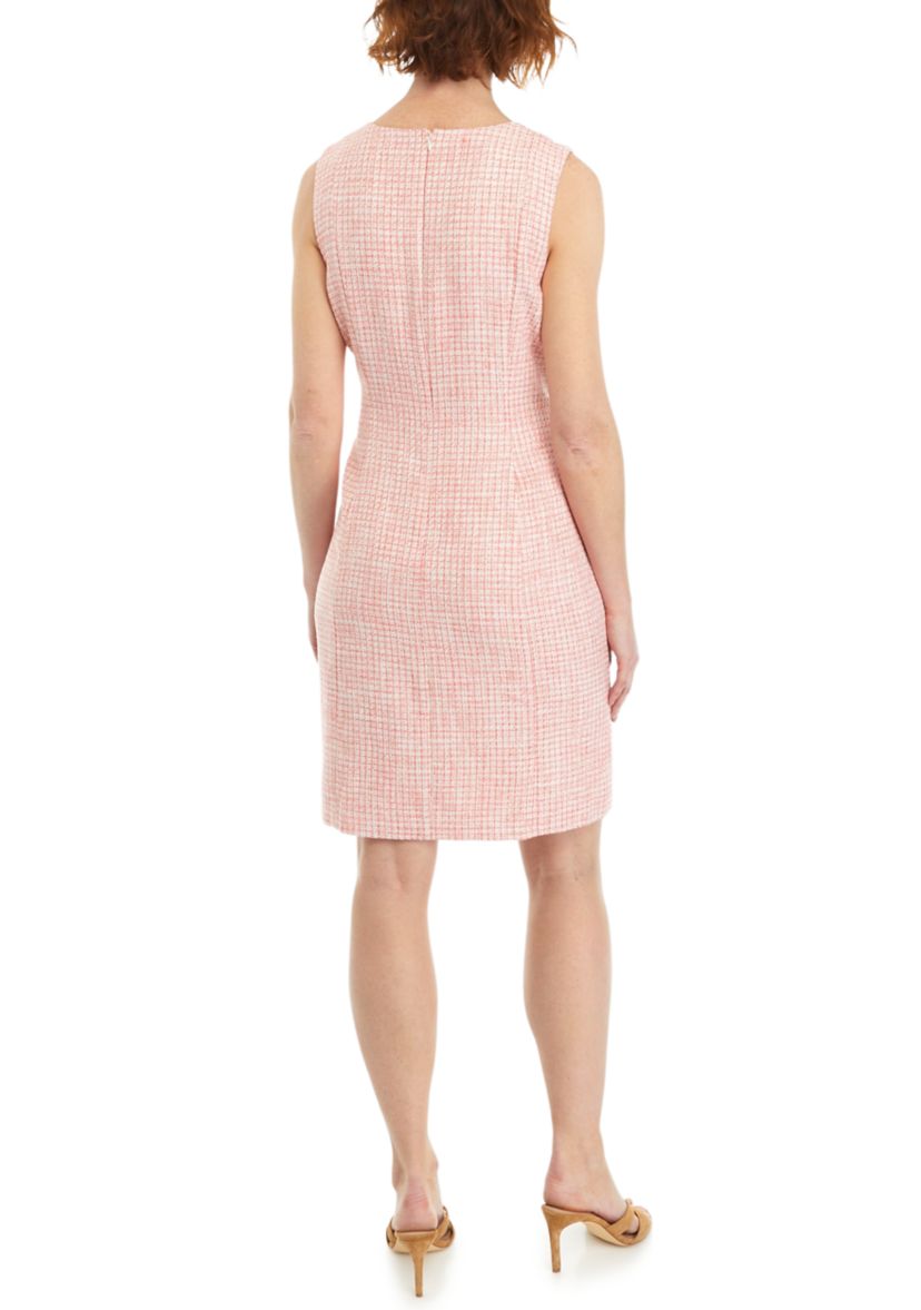 Womens Tweed Dress with Fringe Seams