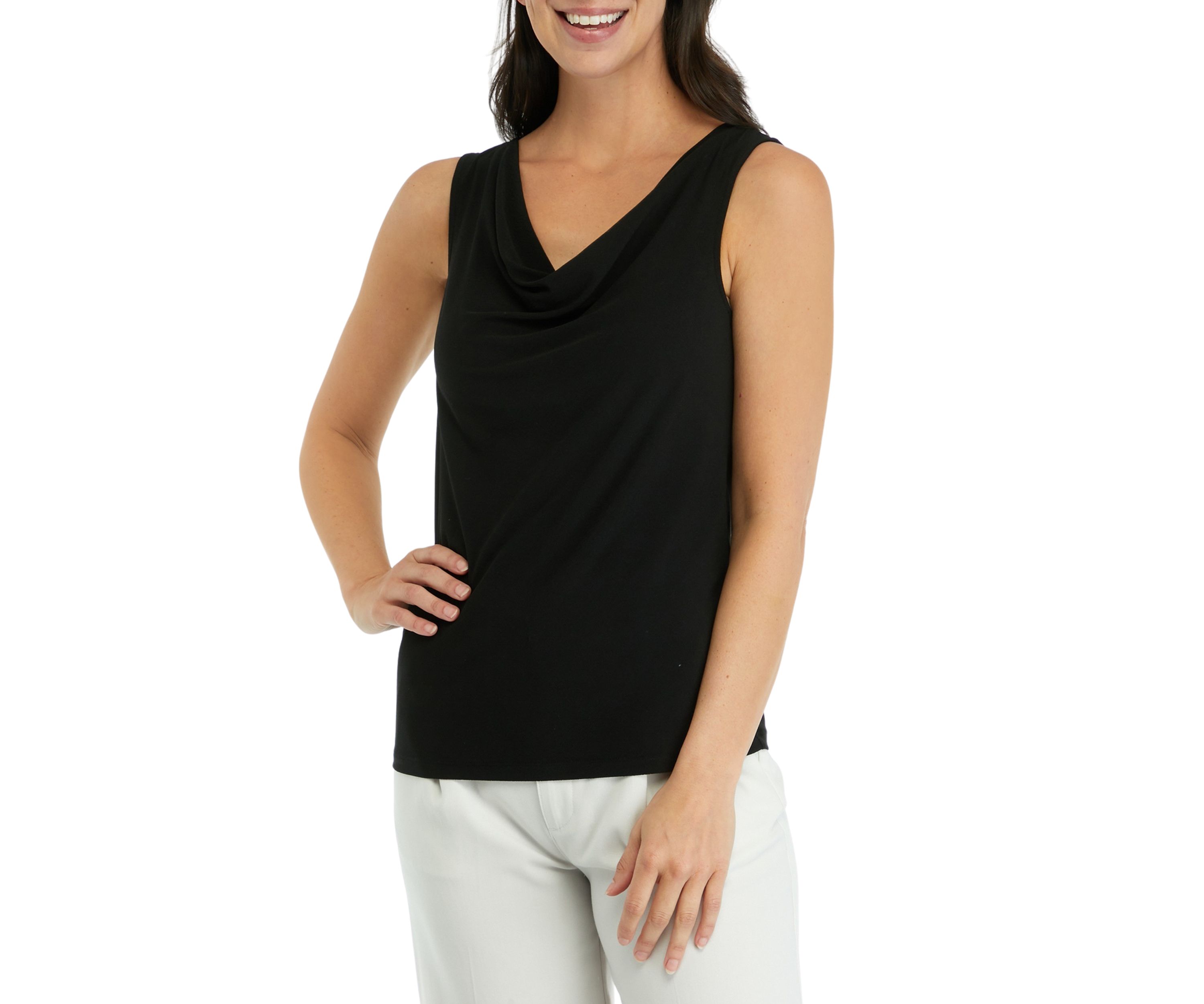 Womens Drape Neck Tank Top