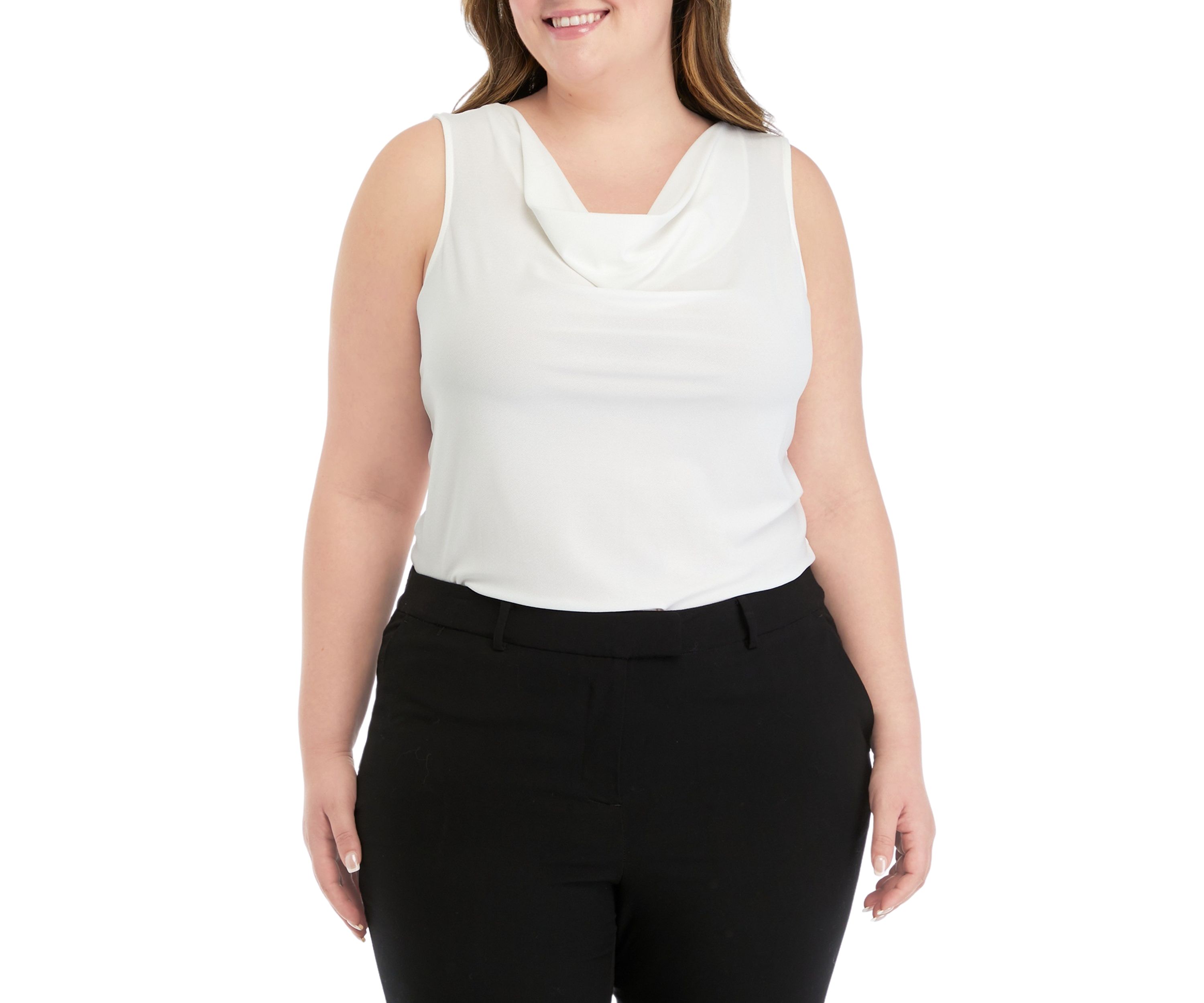 Plus Size Drape Neck Top