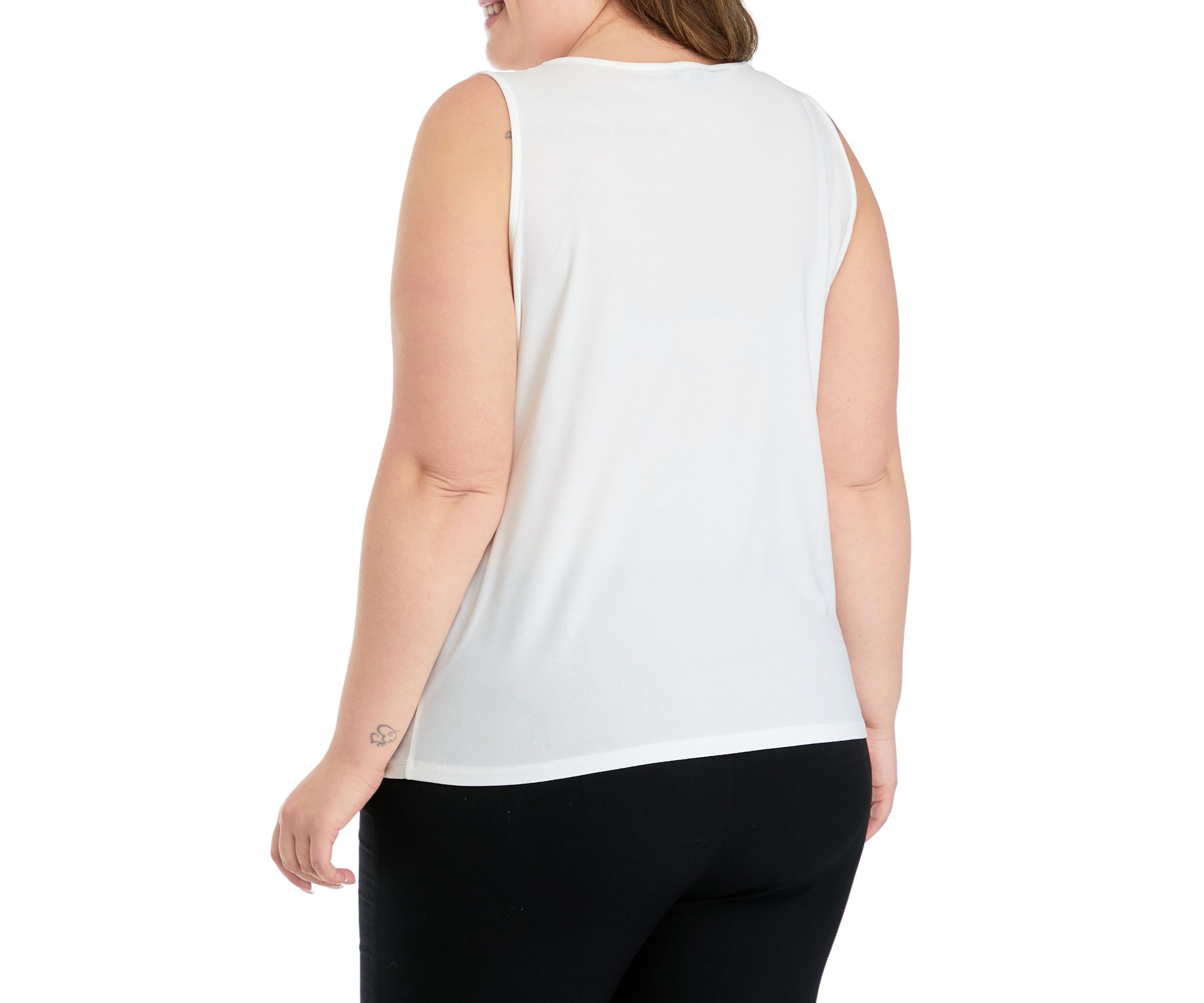 Plus Size Drape Neck Top