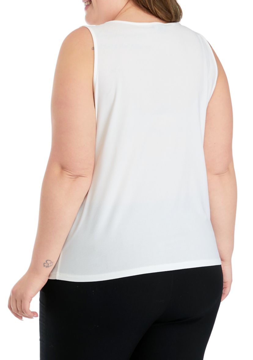 Plus Size Drape Neck Top