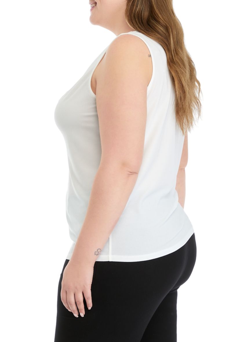 Plus Size Drape Neck Top