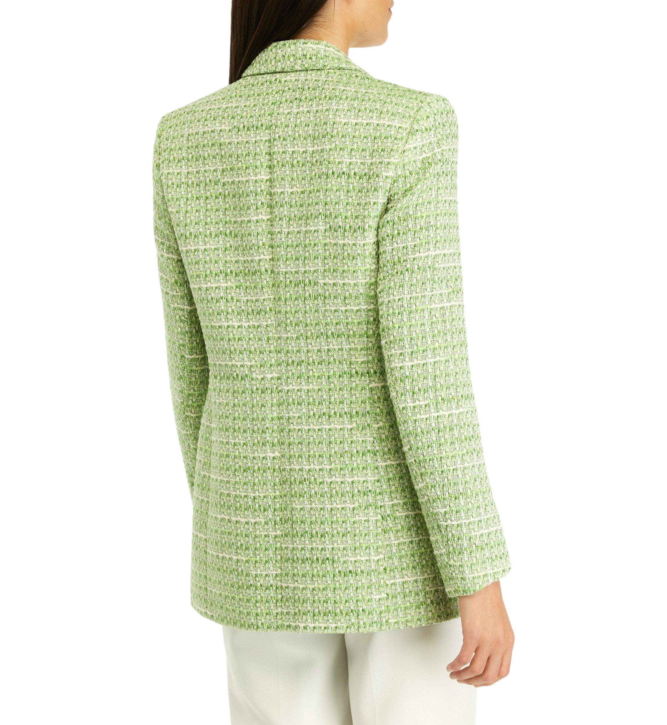 Petite Tweed Faux Double Breasted Jacket