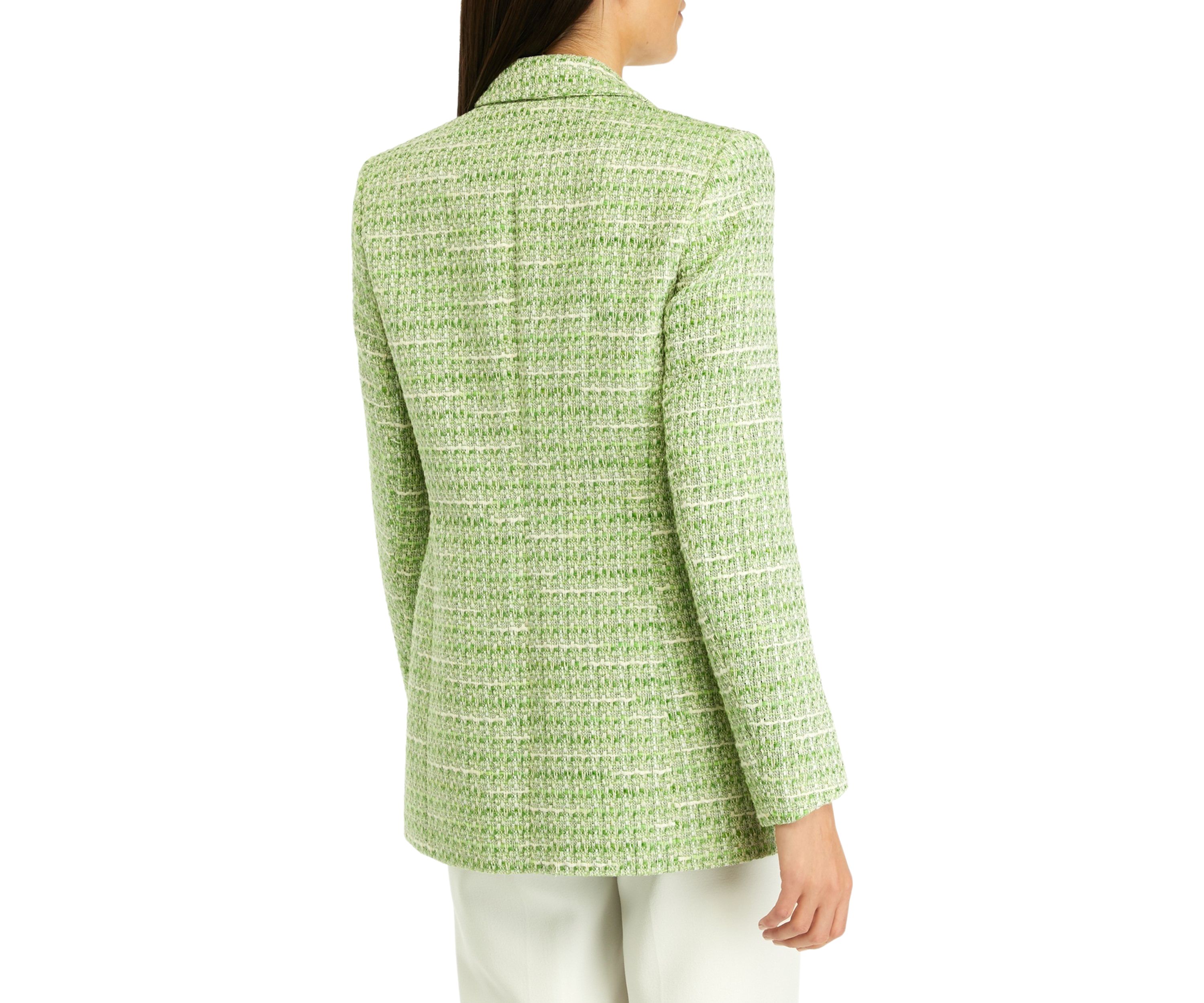 Petite Tweed Faux Double Breasted Jacket