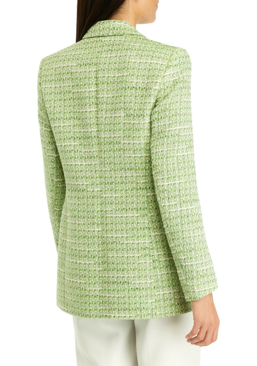 Petite Tweed Faux Double Breasted Jacket