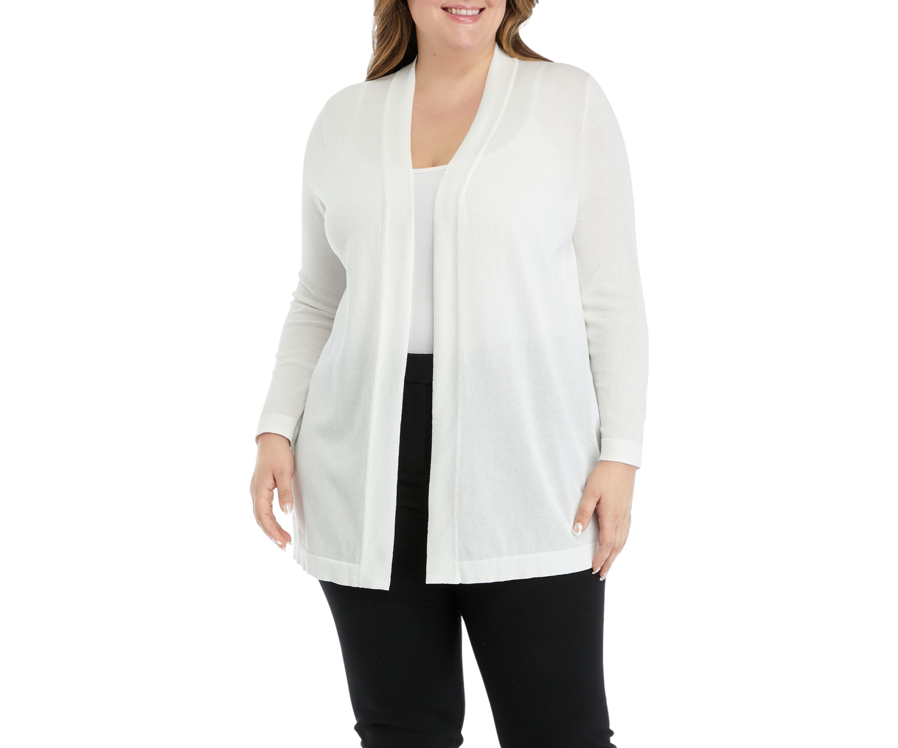 Plus Size Open Front Cardigan