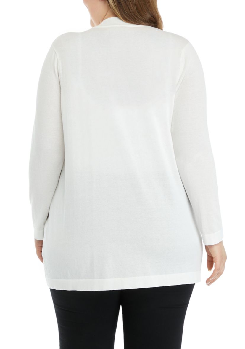 Plus Size Open Front Cardigan