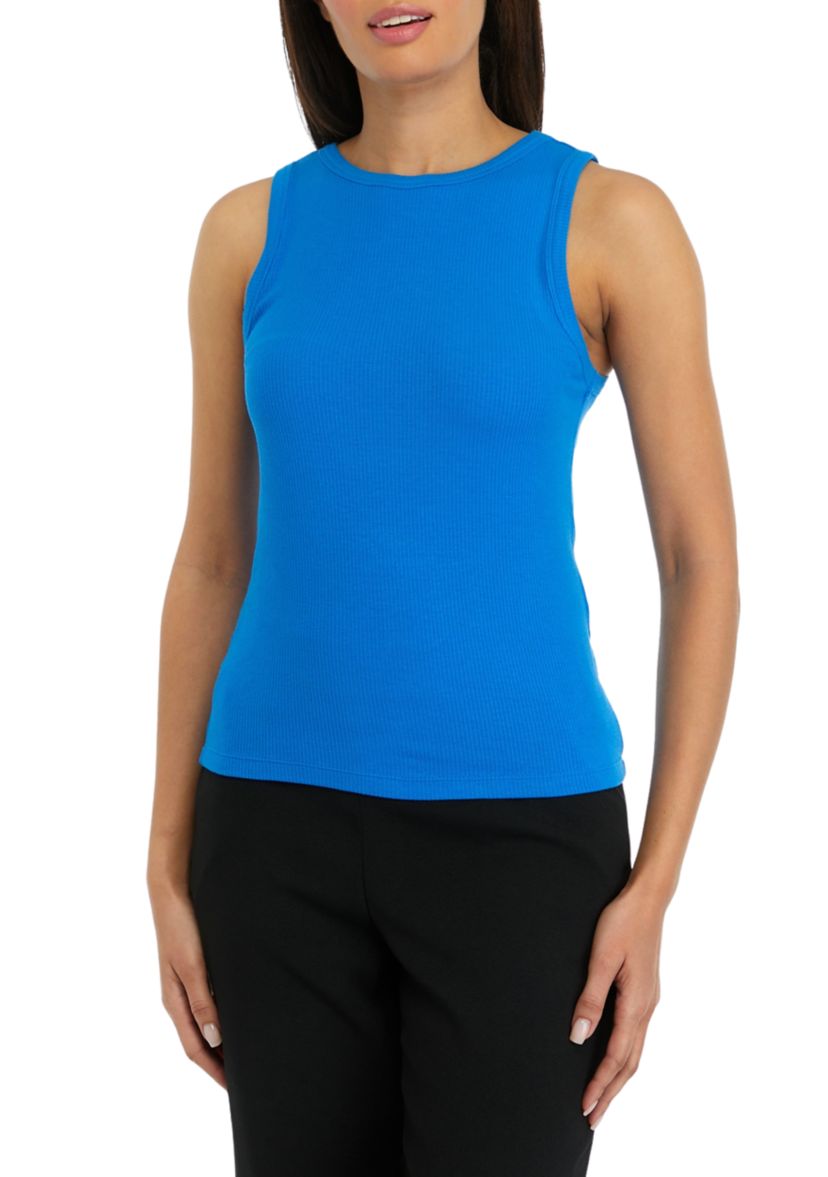 Womens Sleeveless Ribbed Tank Top