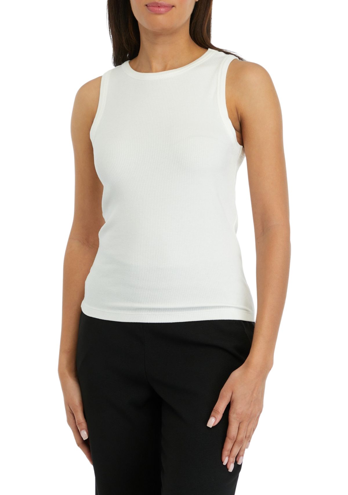 Womens Ribbed Knit Layering Tank Top