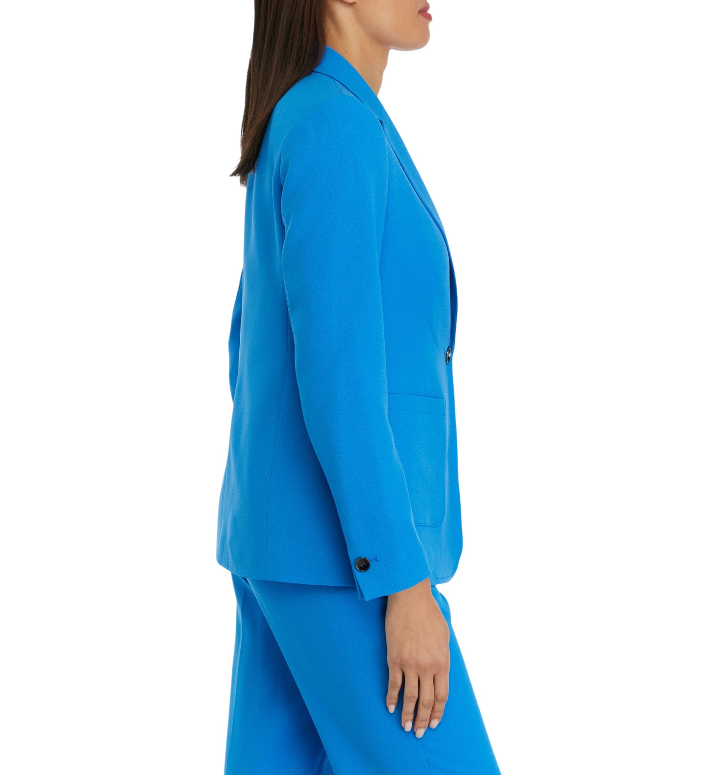 Womens Crepe One Button Suit Jacket