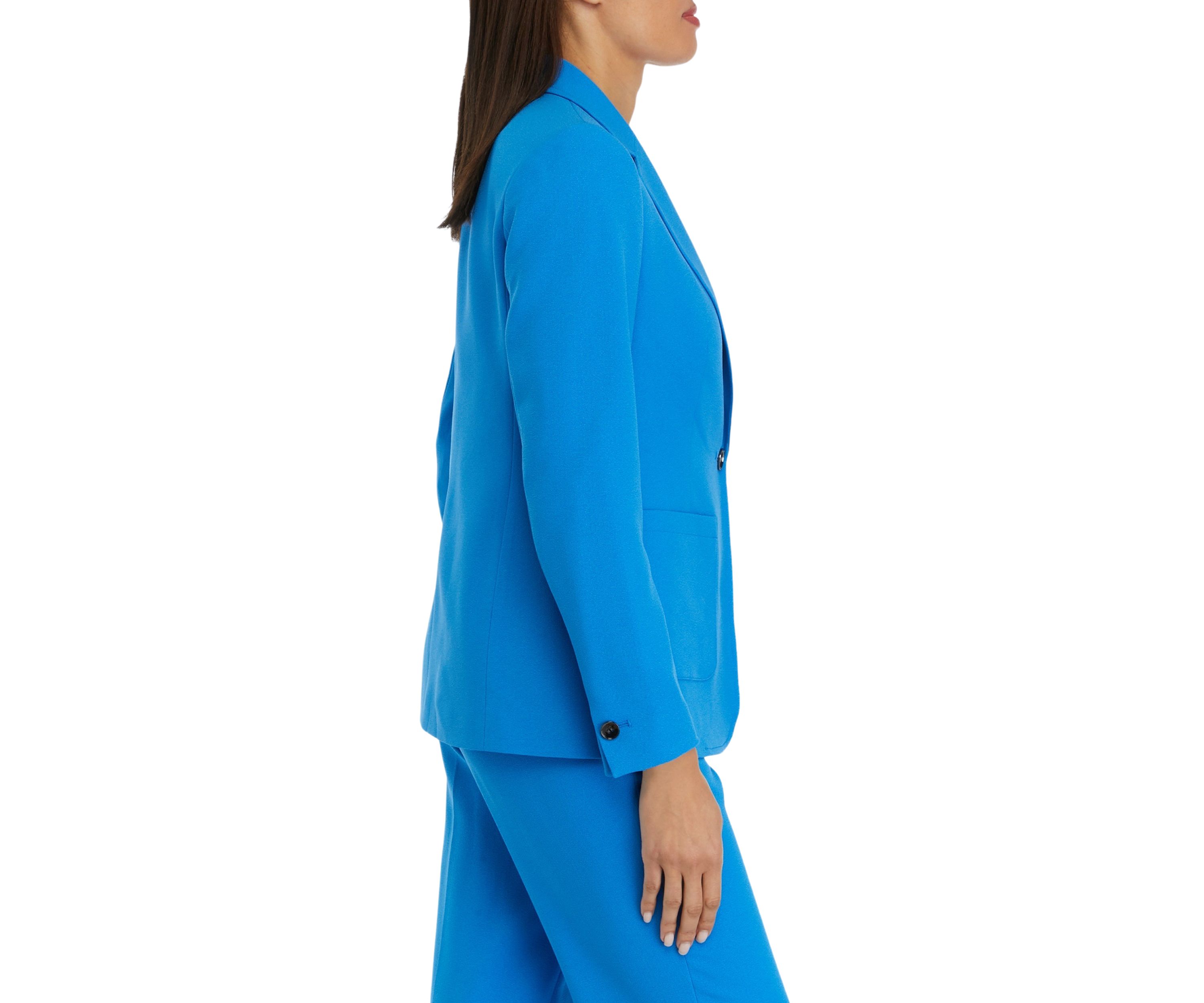 Womens Crepe One Button Suit Jacket
