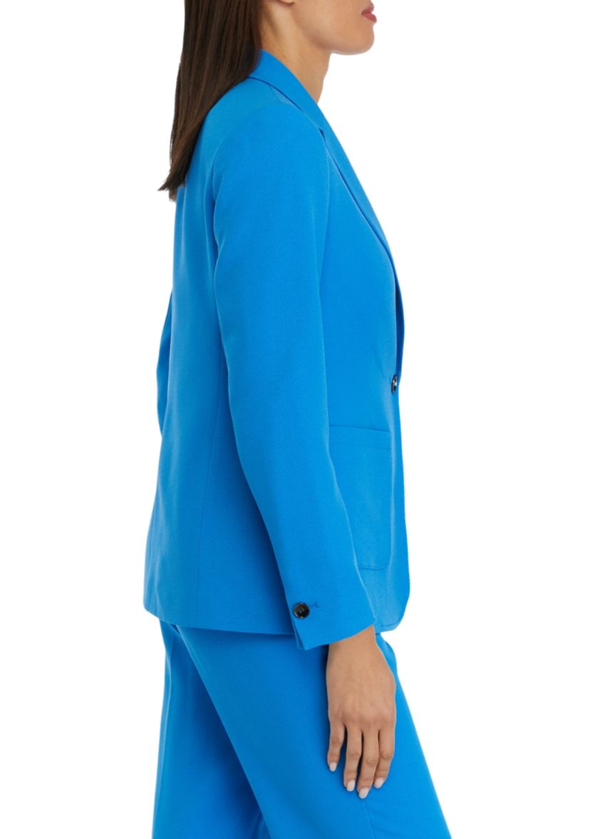 Womens Crepe One Button Suit Jacket