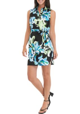 THE LIMITED Women's Petite Size Floral Shirtdress