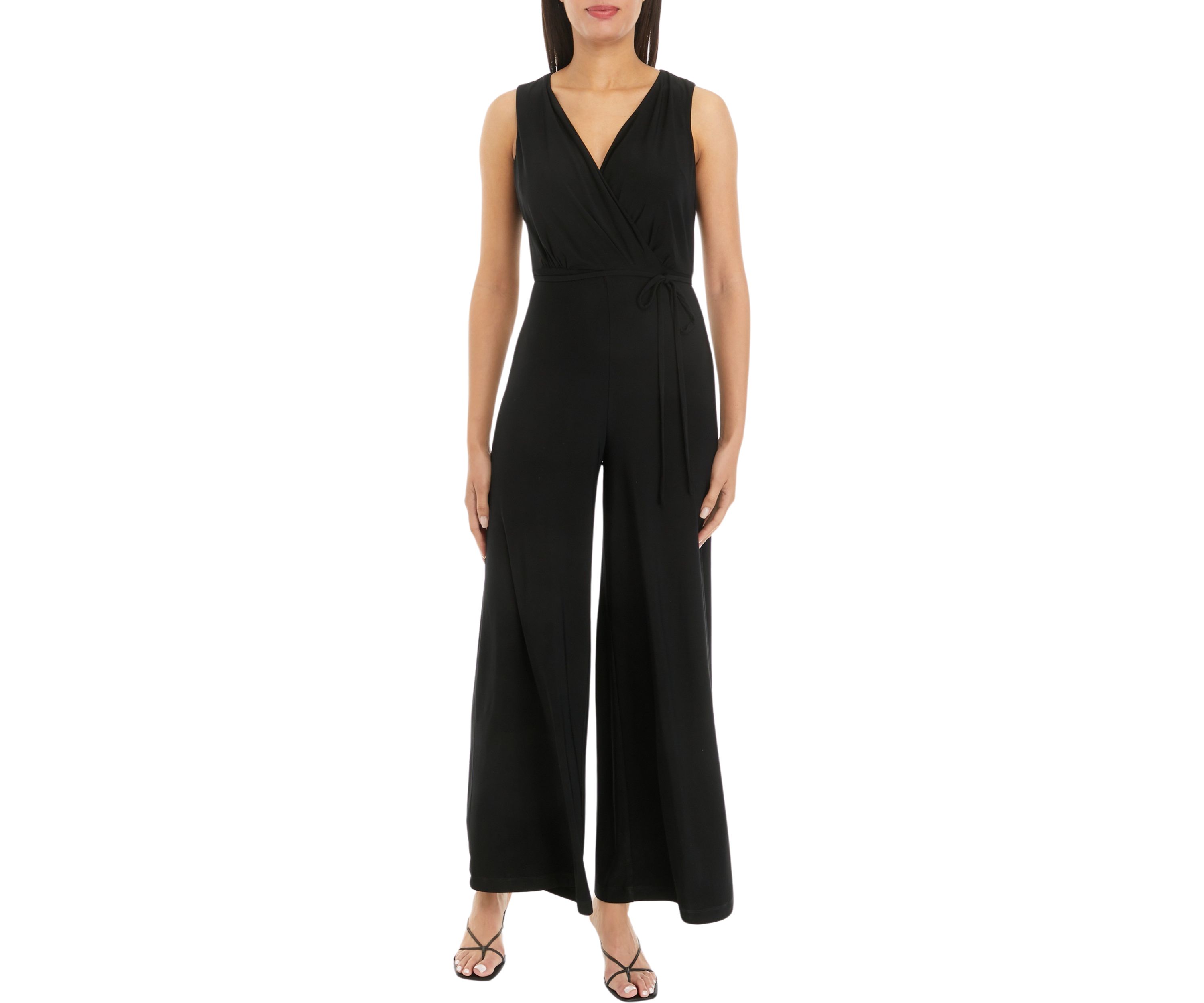 Sleeveless Belted Knit Jumpsuit
