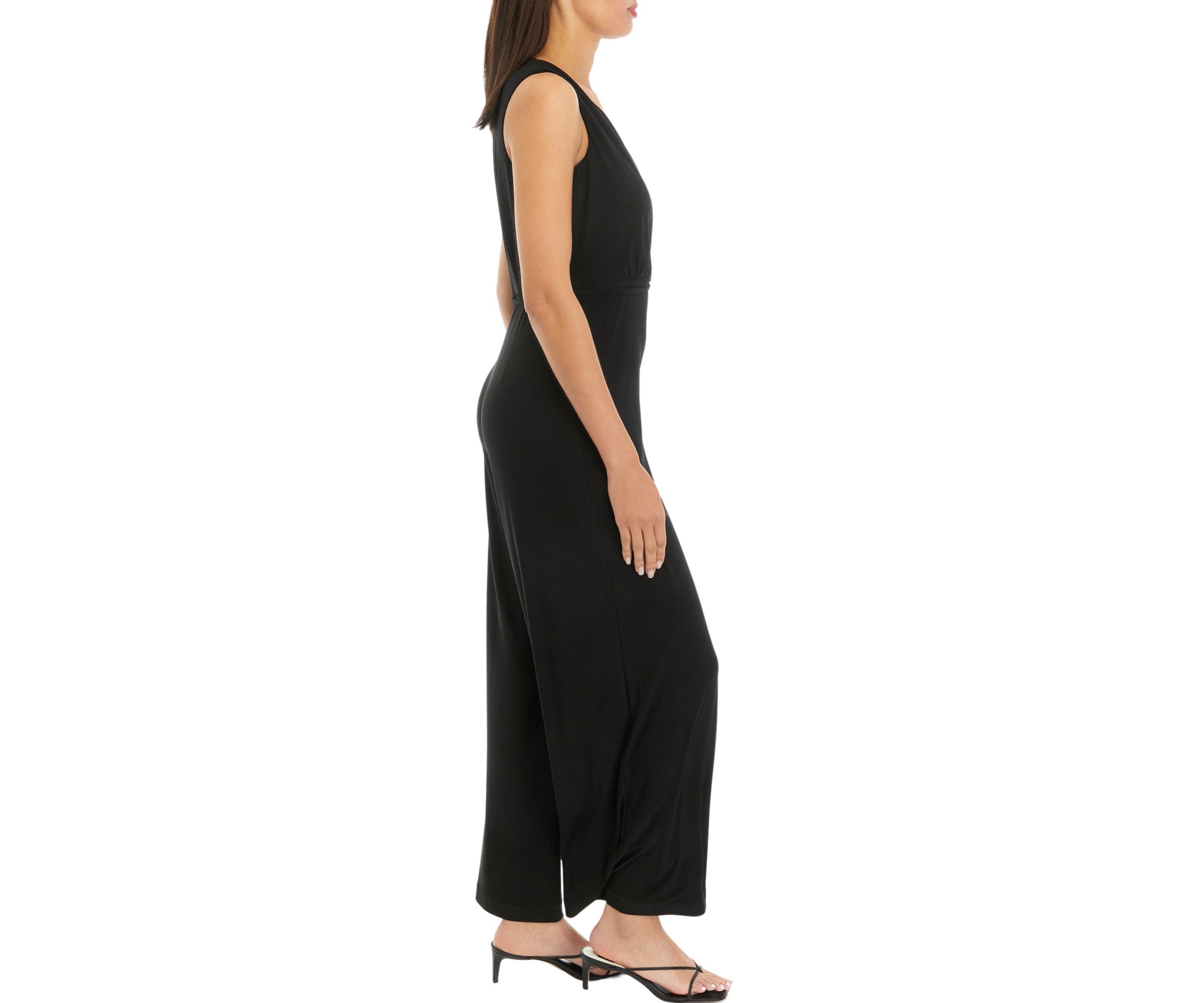 Sleeveless Belted Knit Jumpsuit