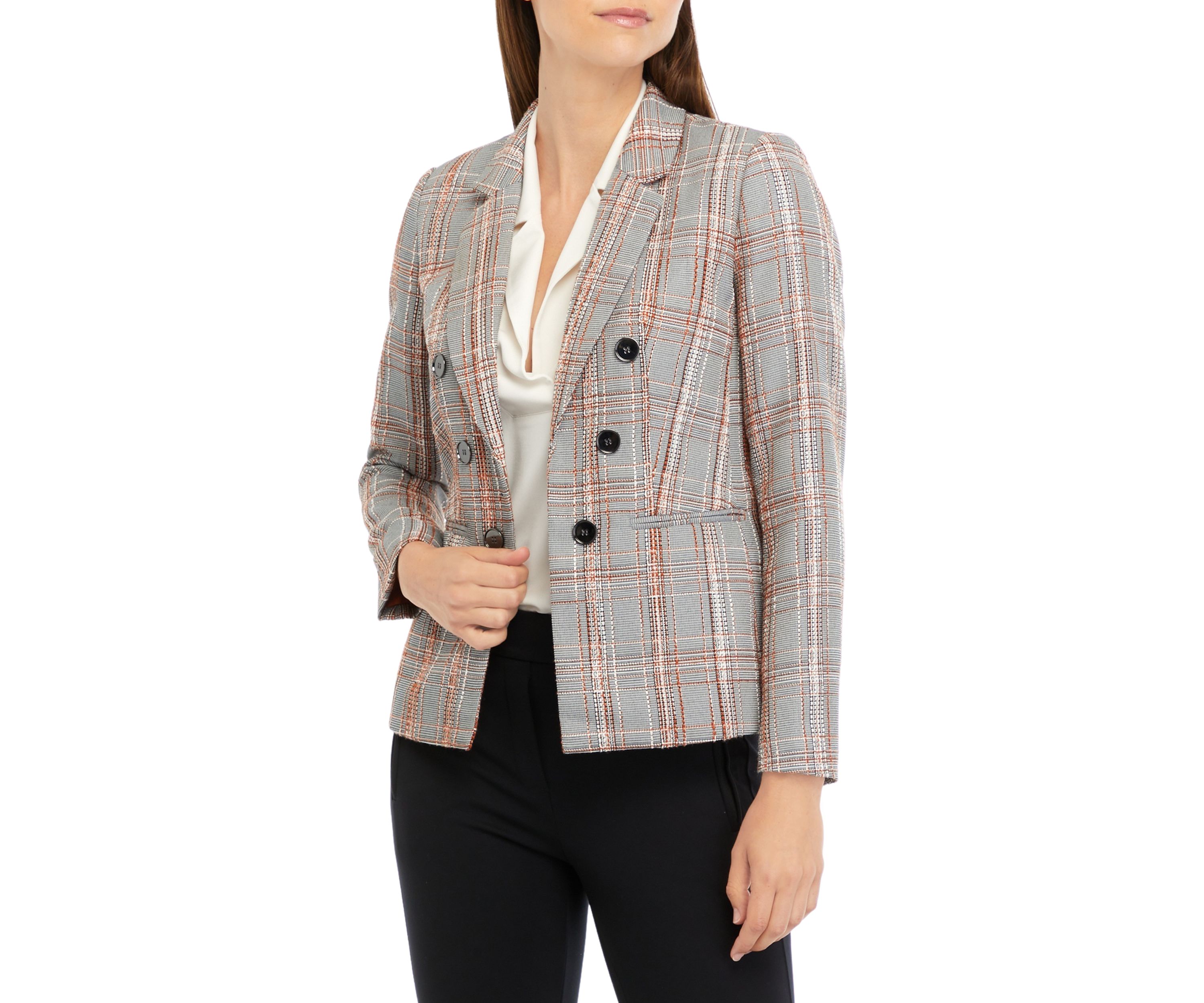 Womens Faux Double Breasted Jacket 