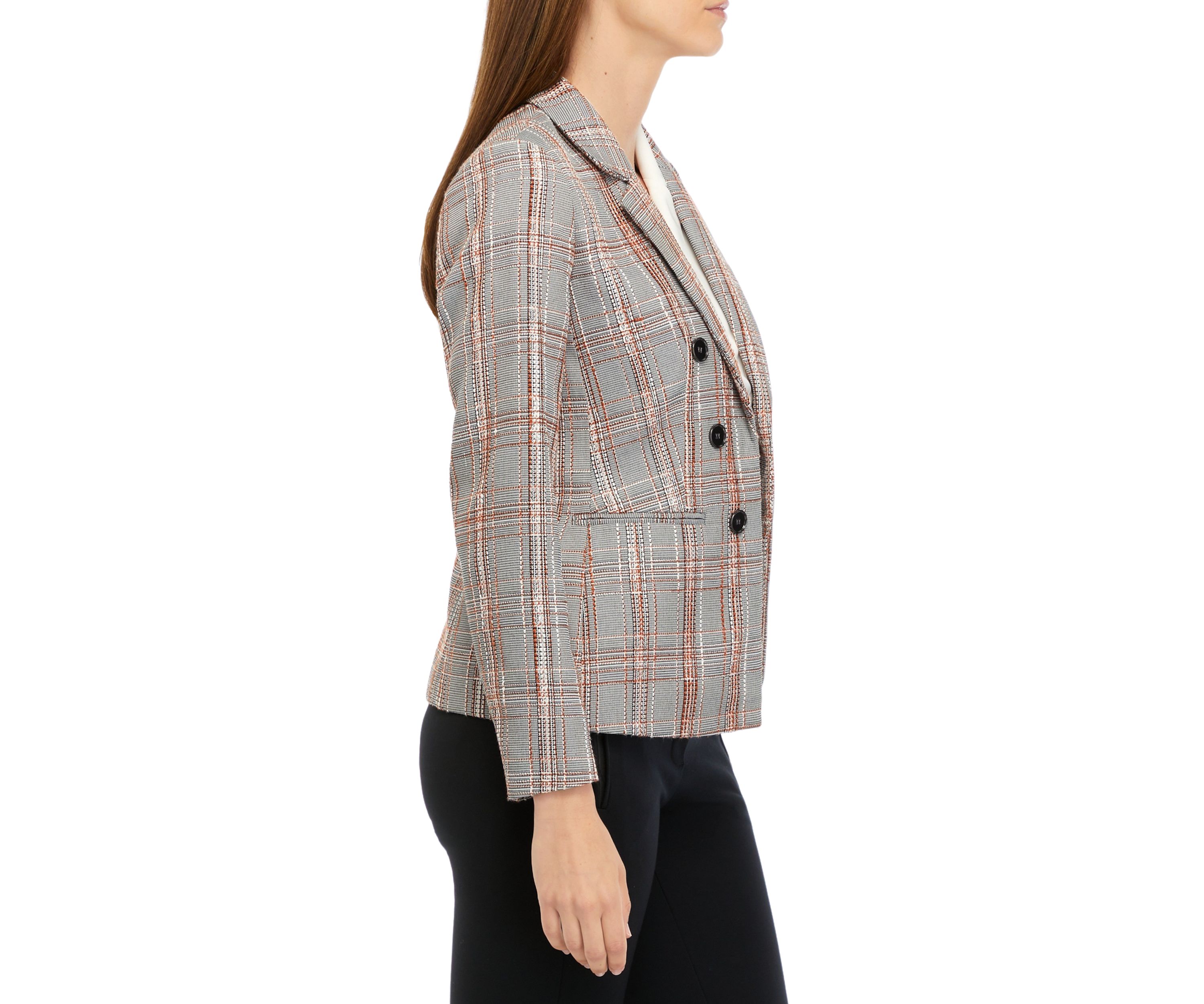 Womens Faux Double Breasted Jacket 