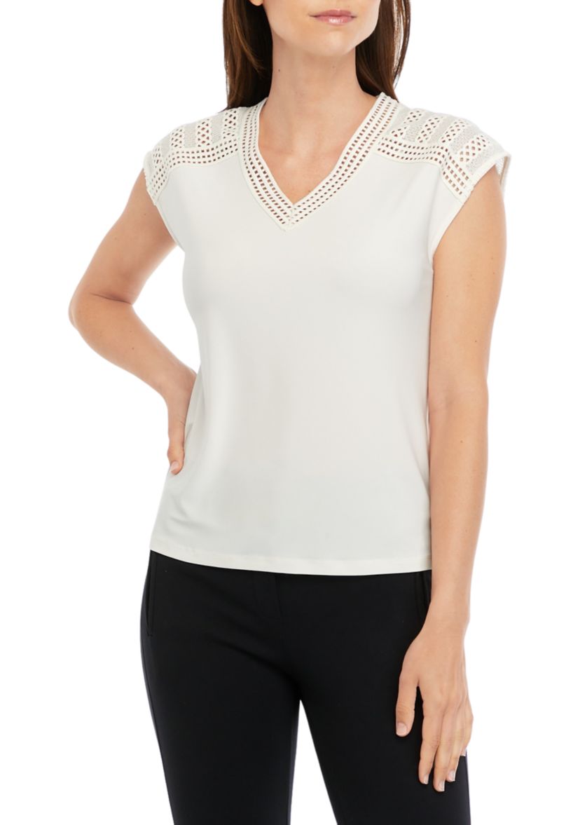 Womens V-Neck Knit Top 