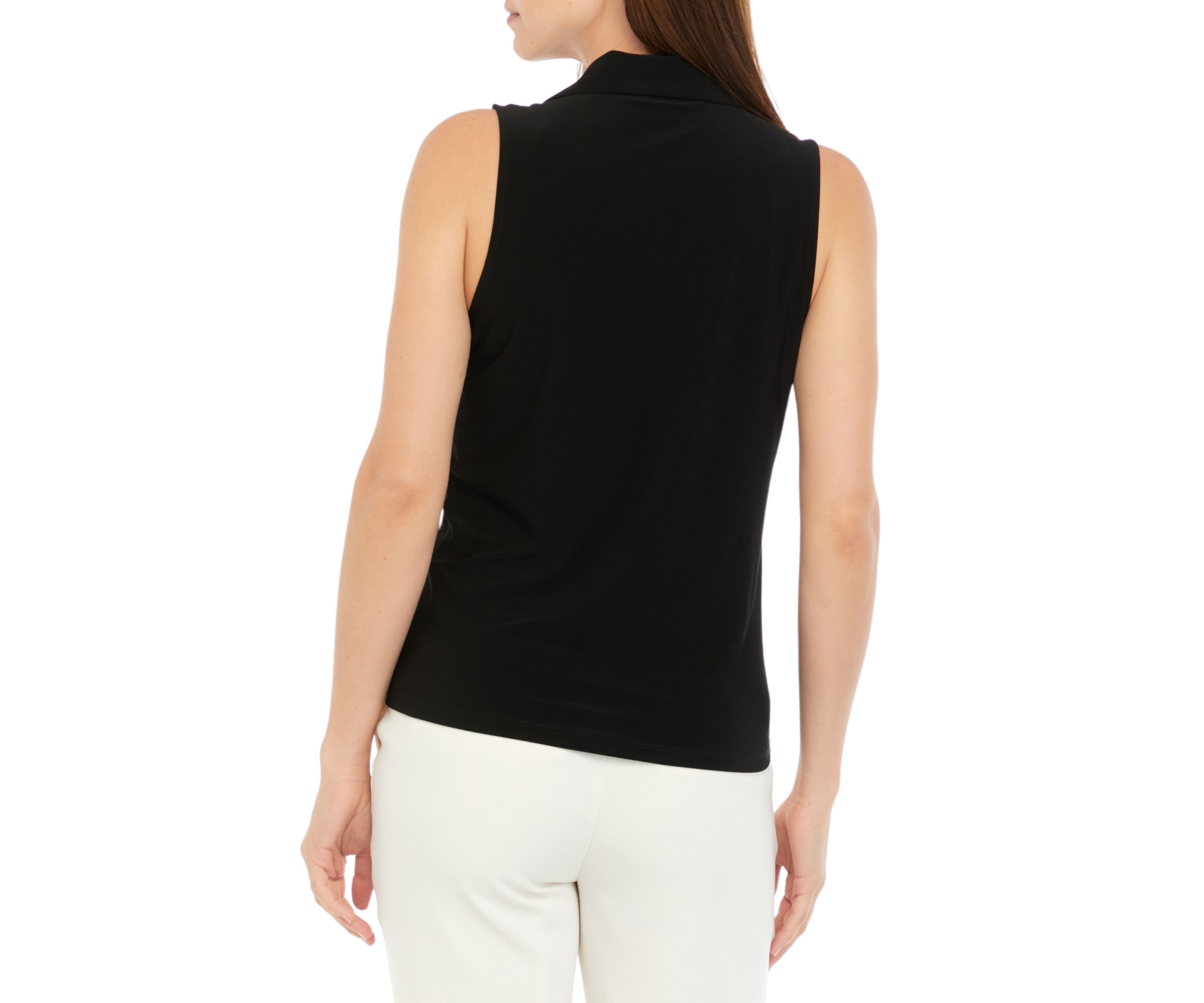 Womens Bib Front Polo Knit Top 