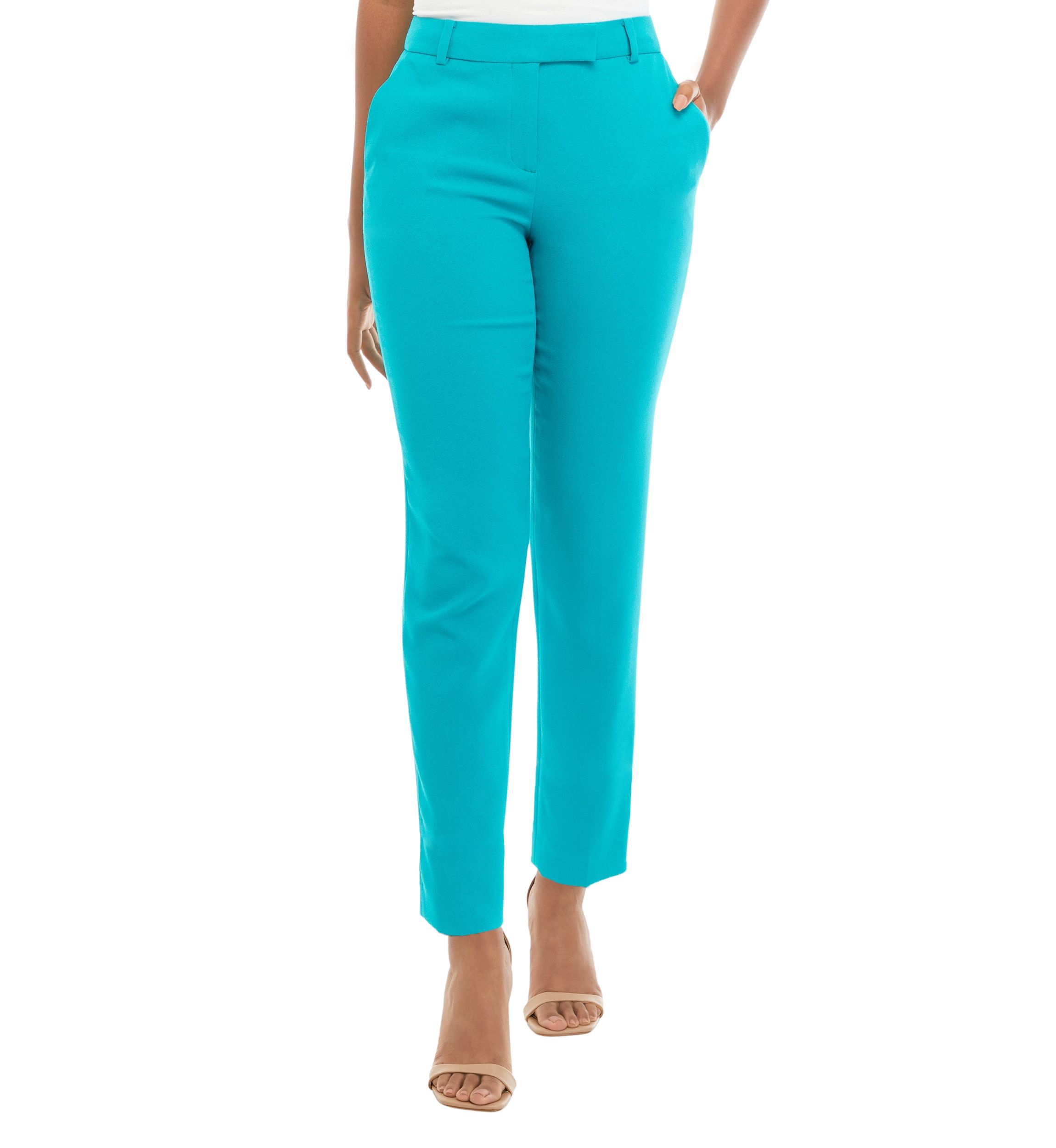 Womens Crepe Slim Leg Pants 