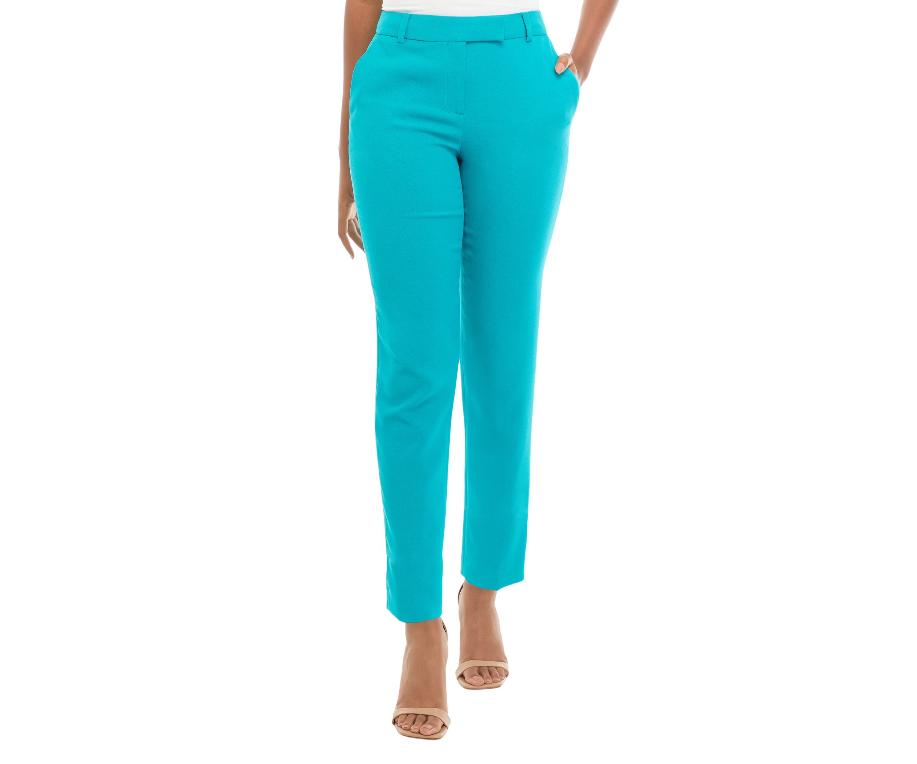 Womens Crepe Slim Leg Pants 