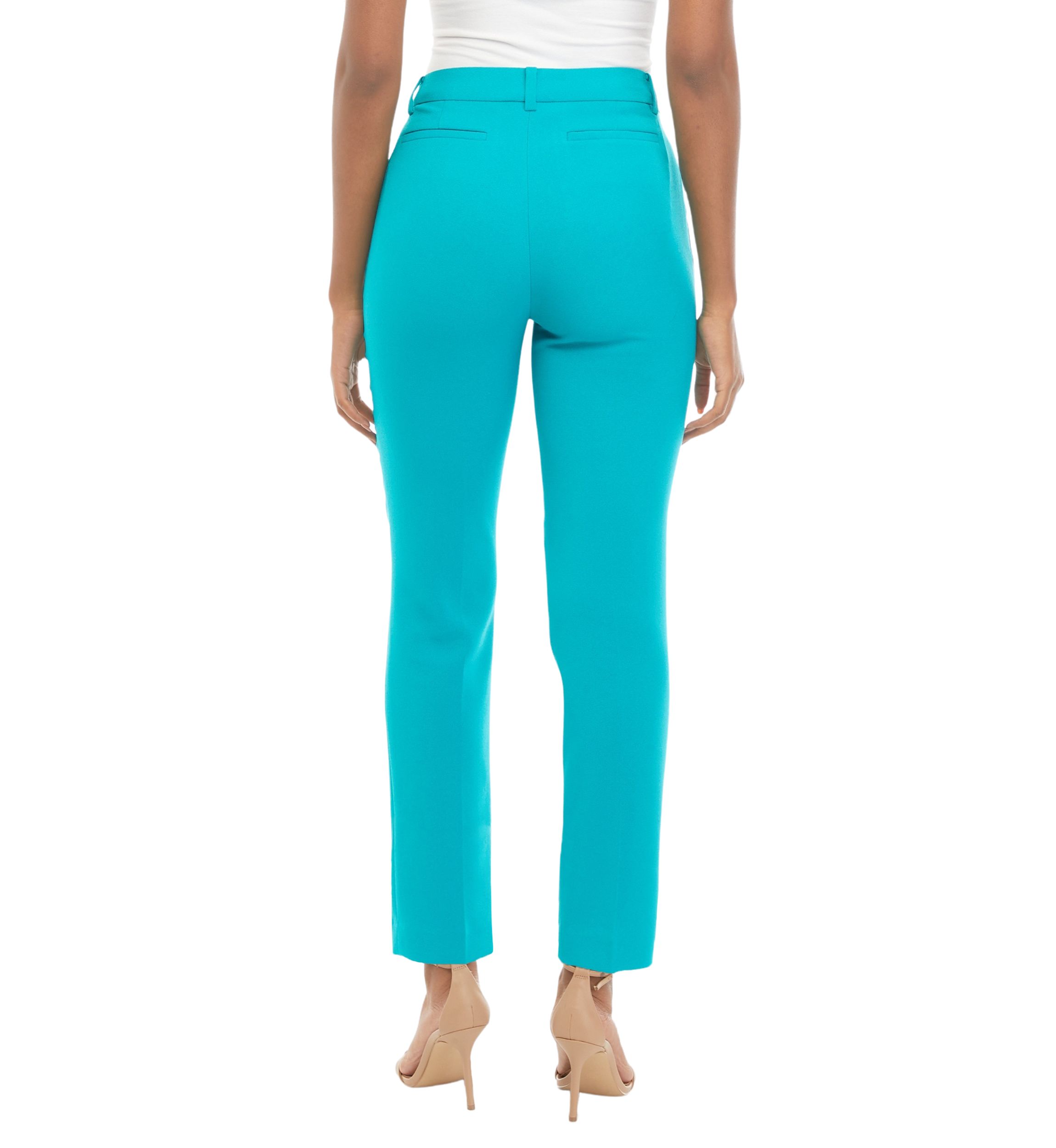 Womens Crepe Slim Leg Pants 