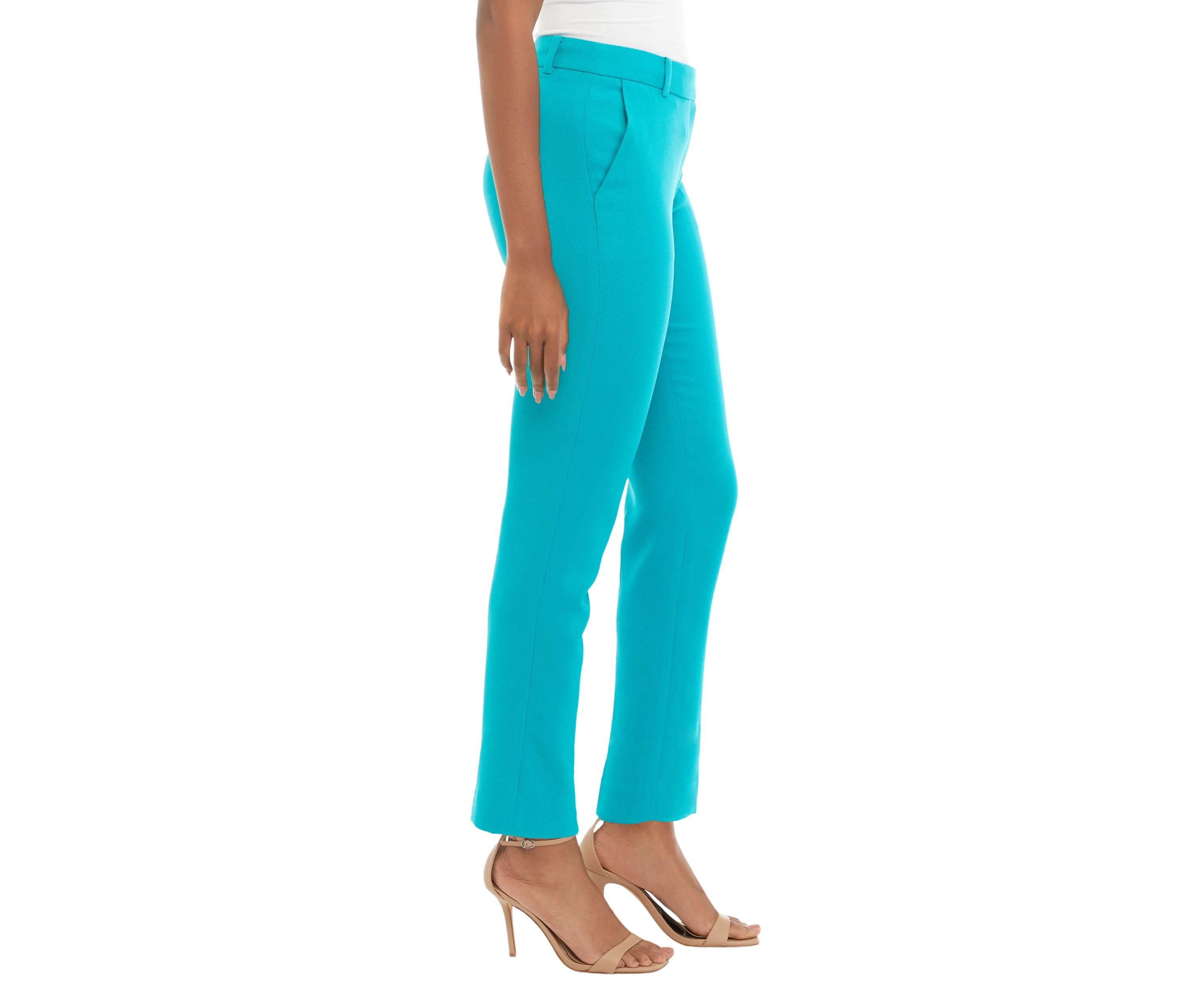 Womens Crepe Slim Leg Pants 