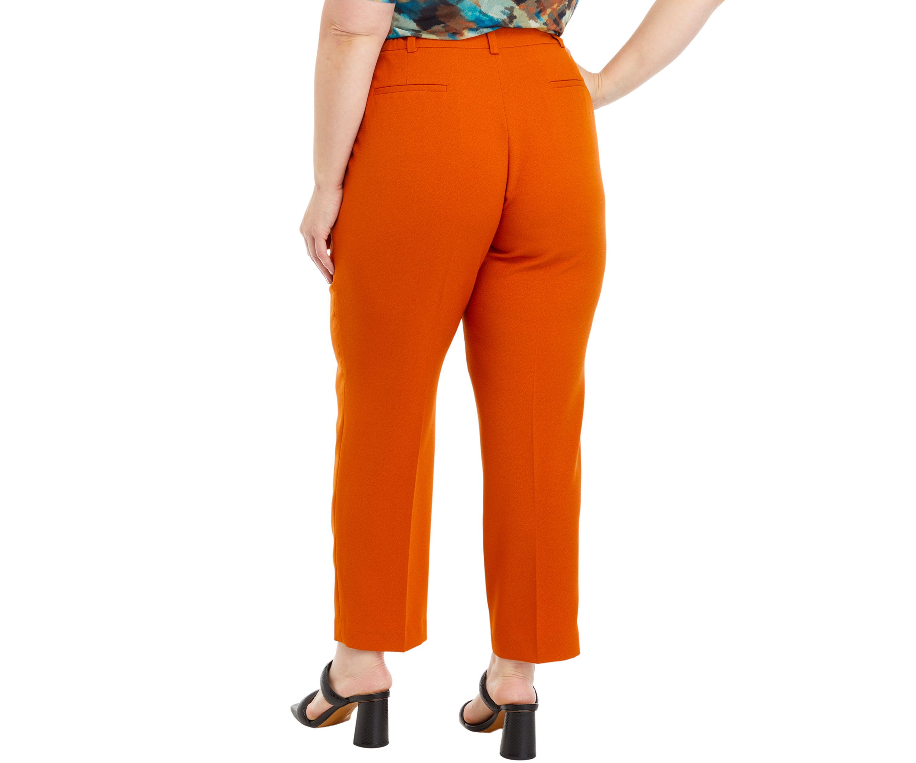 Plus Size Crepe Slim Leg Pants