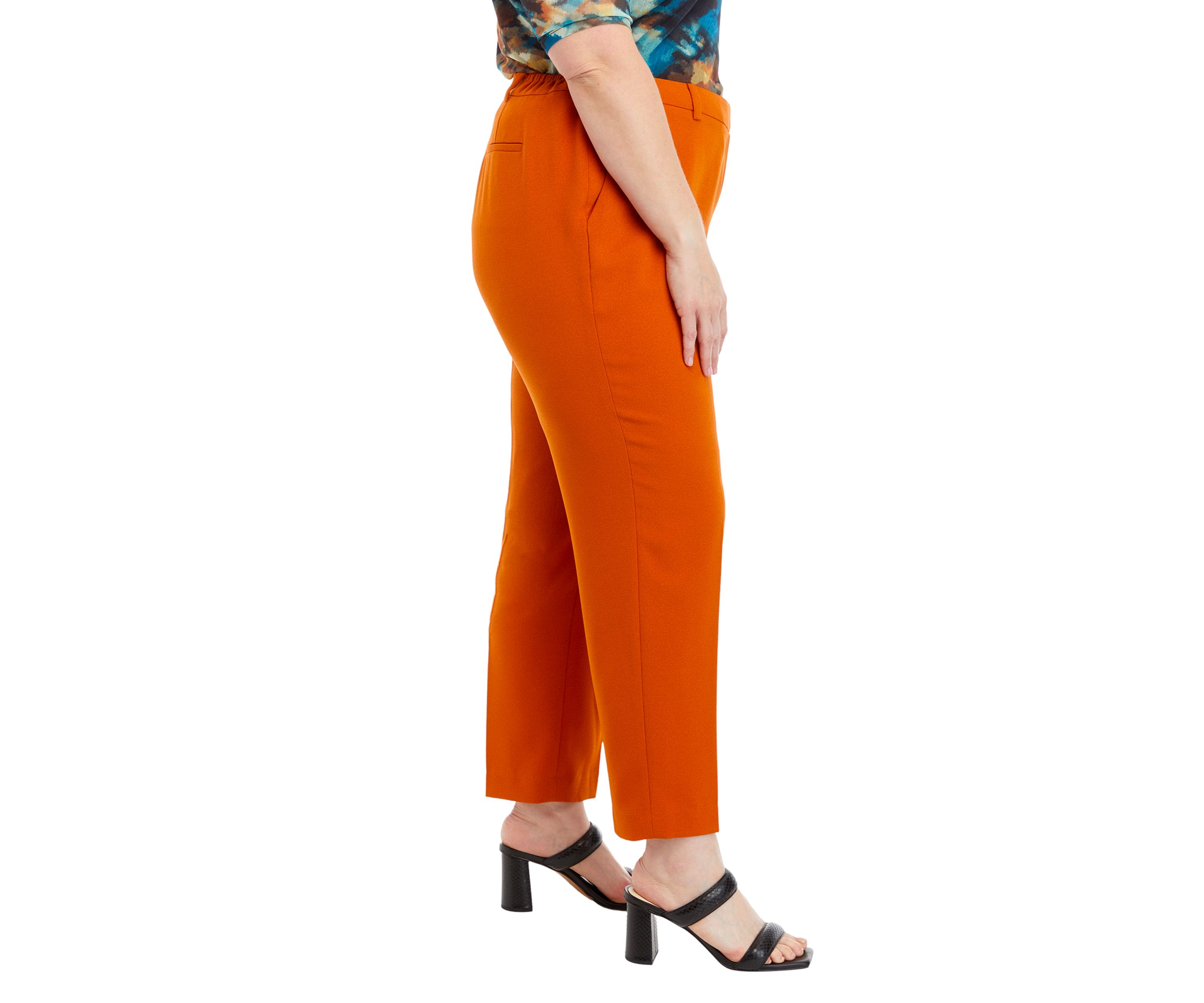 Plus Size Crepe Slim Leg Pants
