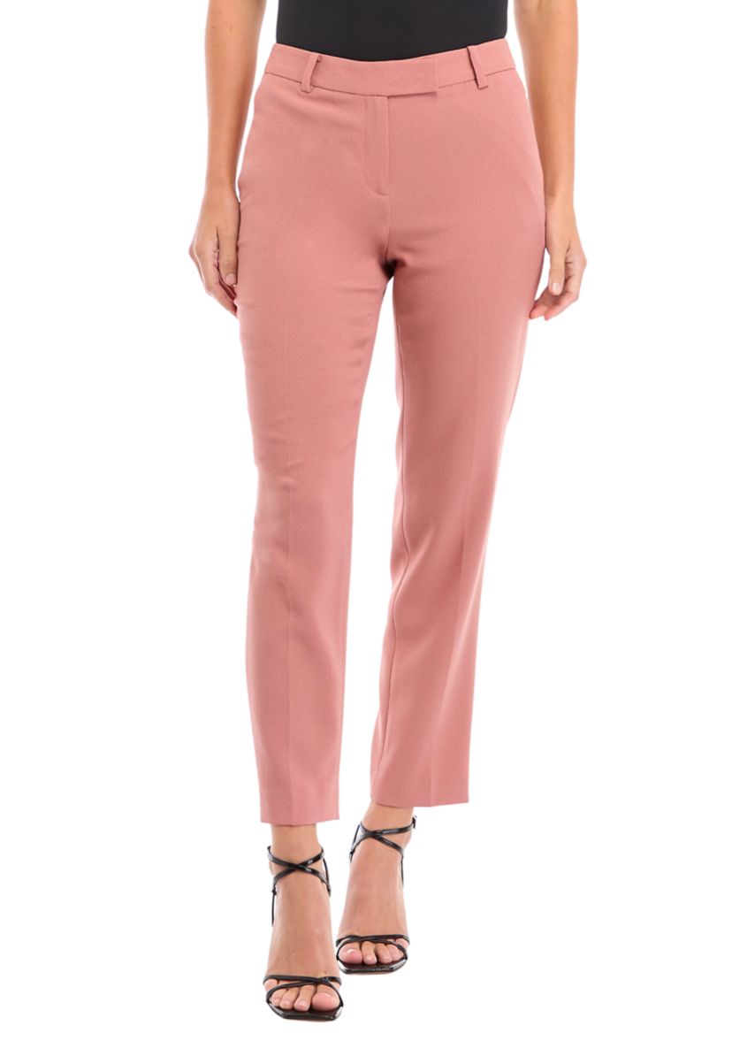 Womens Crepe Slim Leg Ankle Pants