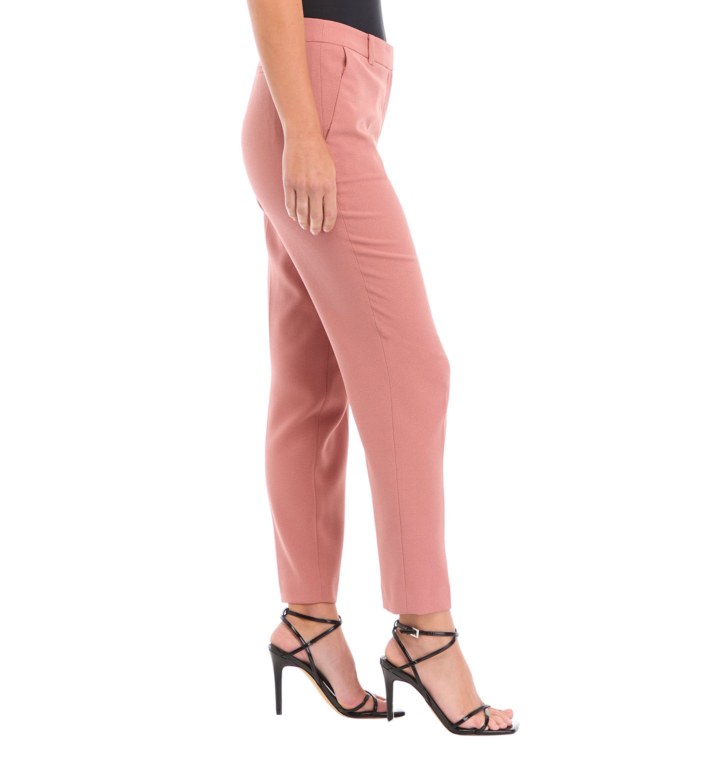 Womens Crepe Slim Leg Ankle Pants