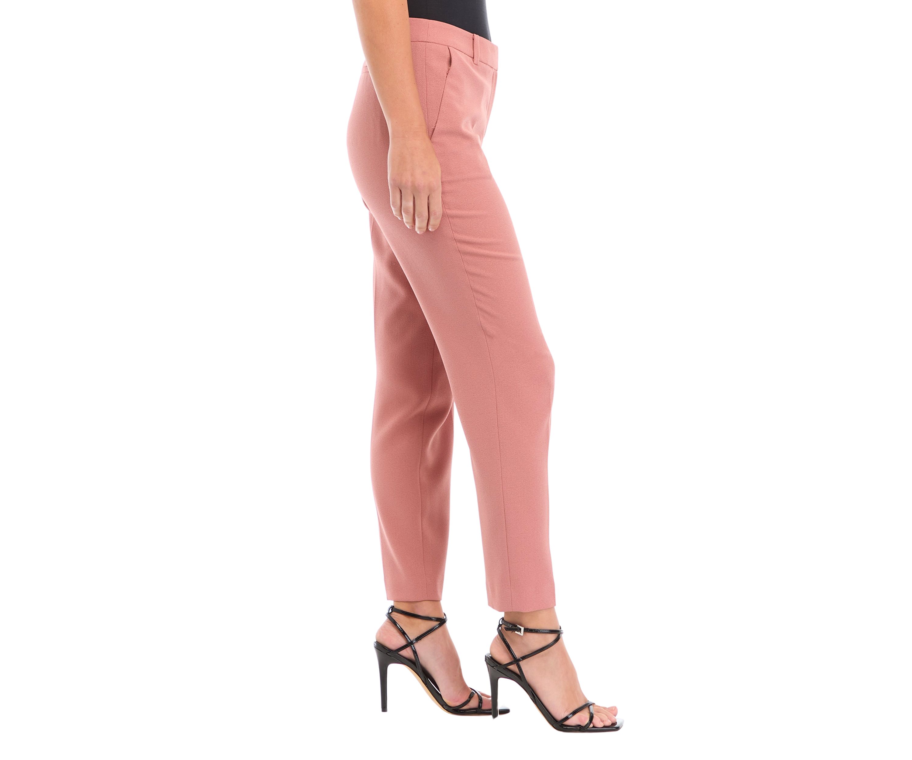 Womens Crepe Slim Leg Ankle Pants
