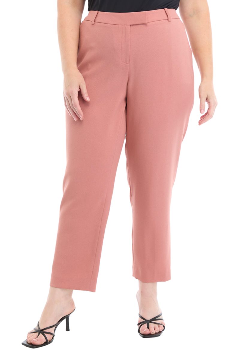 Plus Size Crepe Slim Leg Ankle Pants