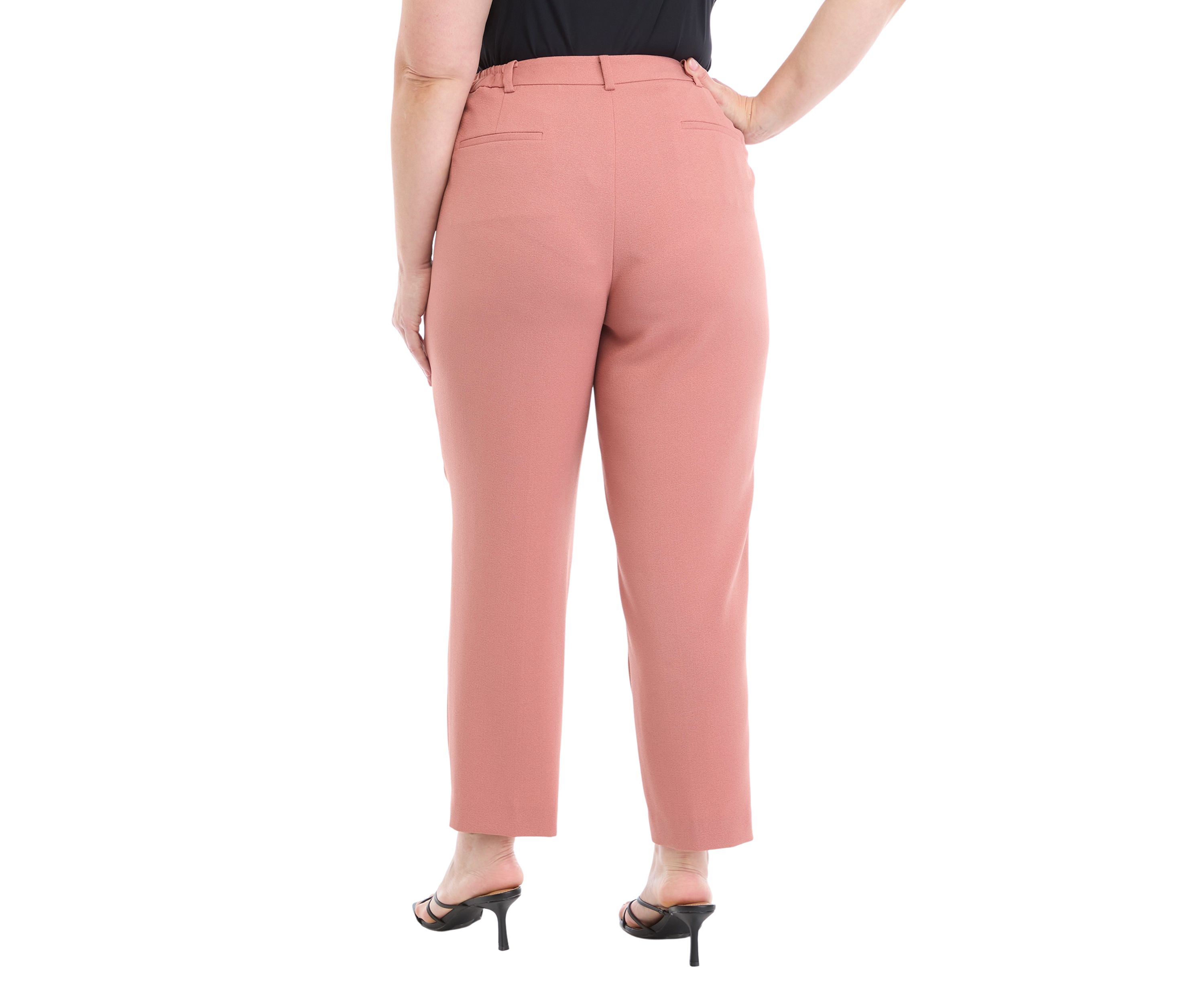 Plus Size Crepe Slim Leg Ankle Pants