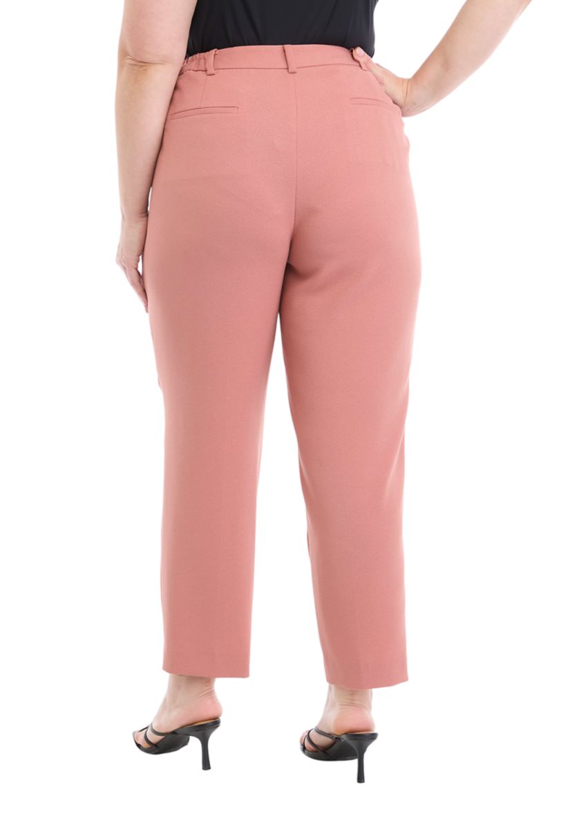 Plus Size Crepe Slim Leg Ankle Pants
