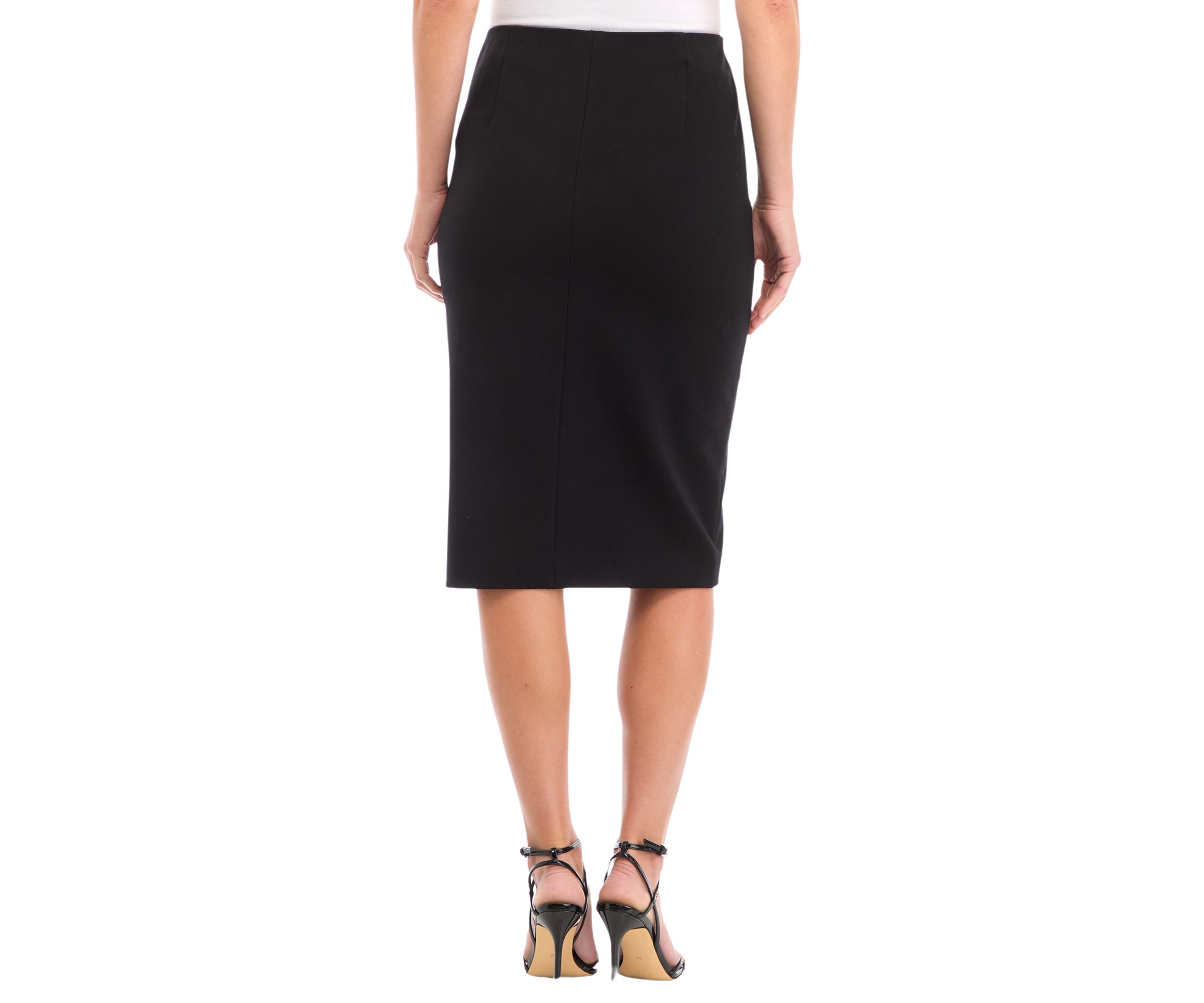 Womens Pull On Faux Wrap Skimmer Skirt 