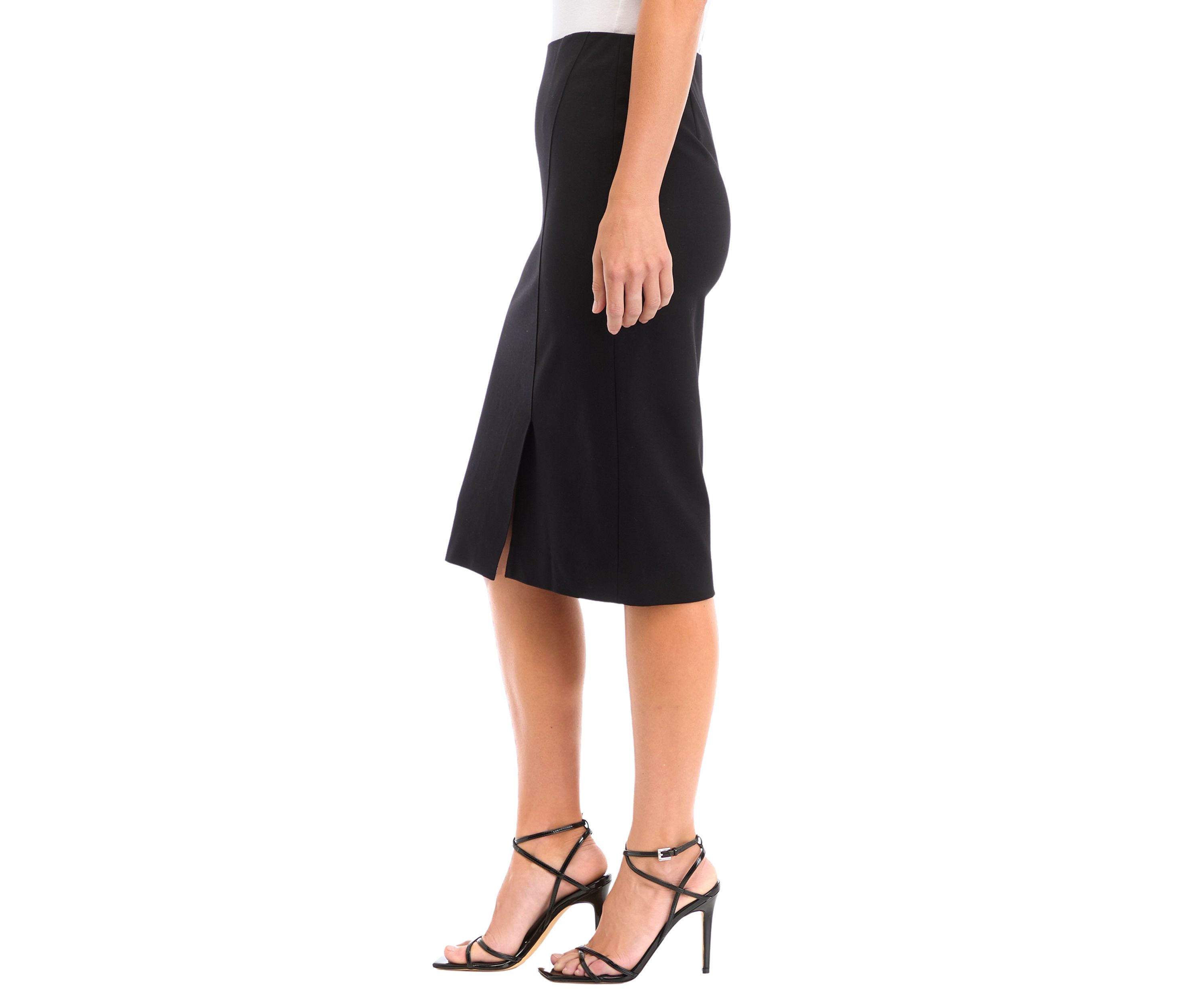 Womens Pull On Faux Wrap Skimmer Skirt 
