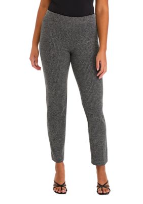 THE LIMITED Women's Pull On Straight Ankle Herringbone Ponte Pants, Small