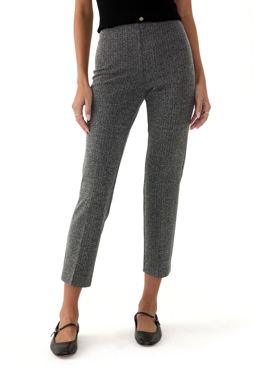 Womens Pull On Straight Leg Ponte Pants