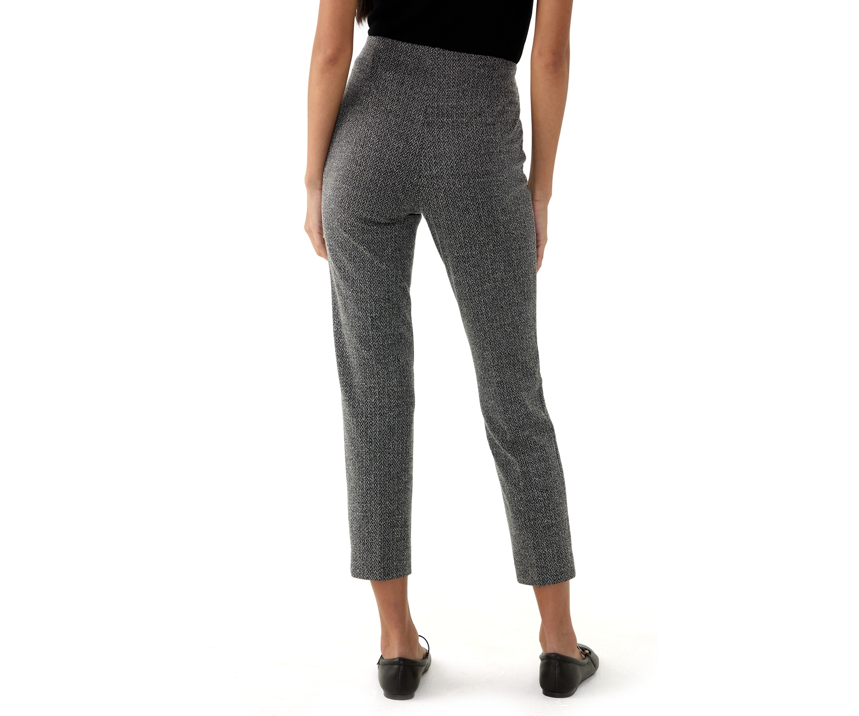 Womens Pull On Straight Leg Ponte Pants