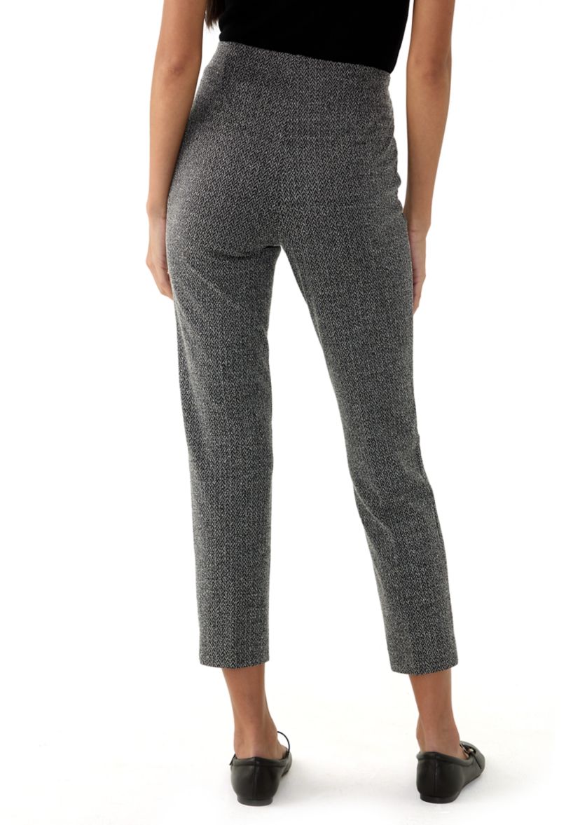 Womens Pull On Straight Leg Ponte Pants