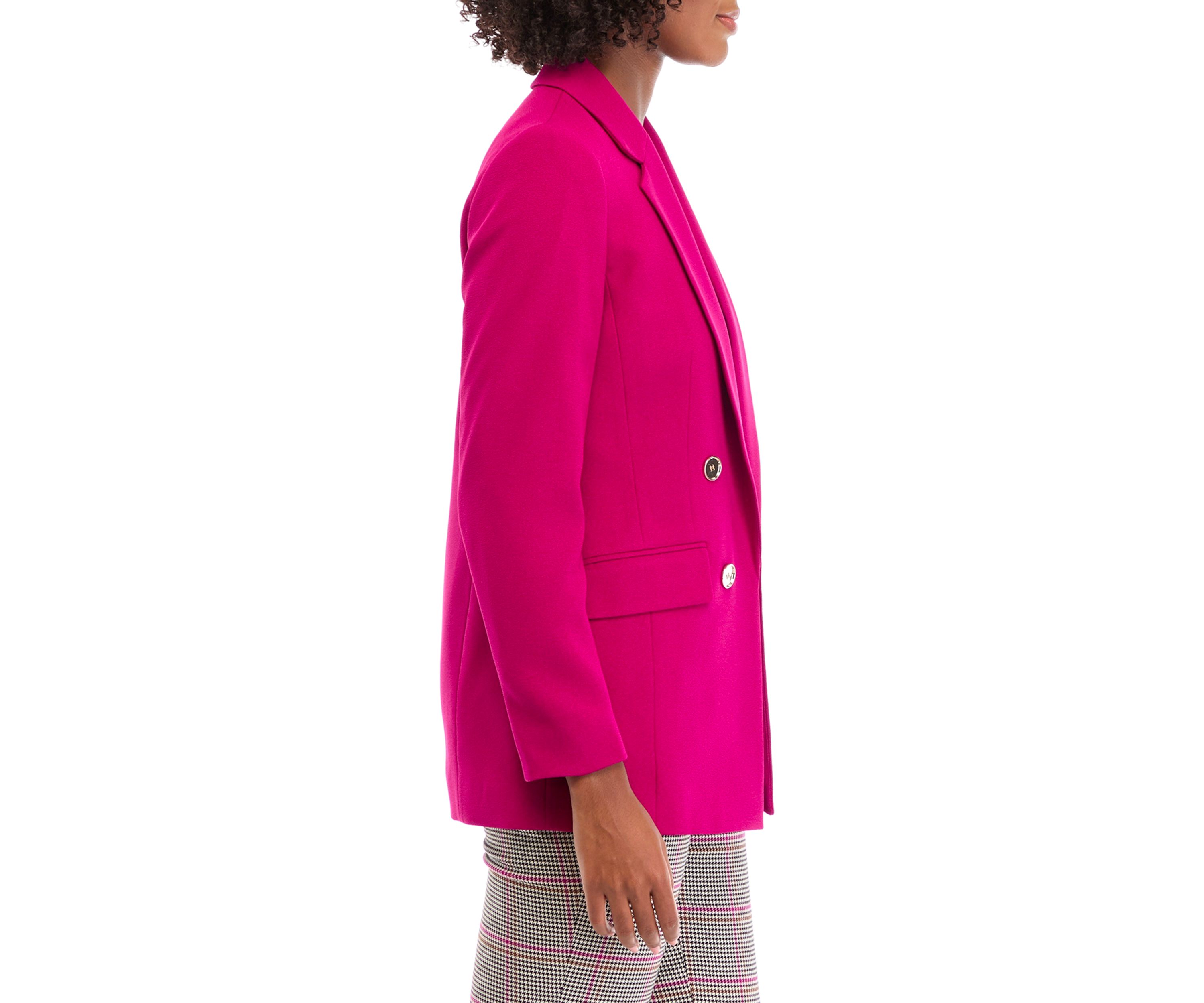 Womens Notch Collar Four Button Blazer