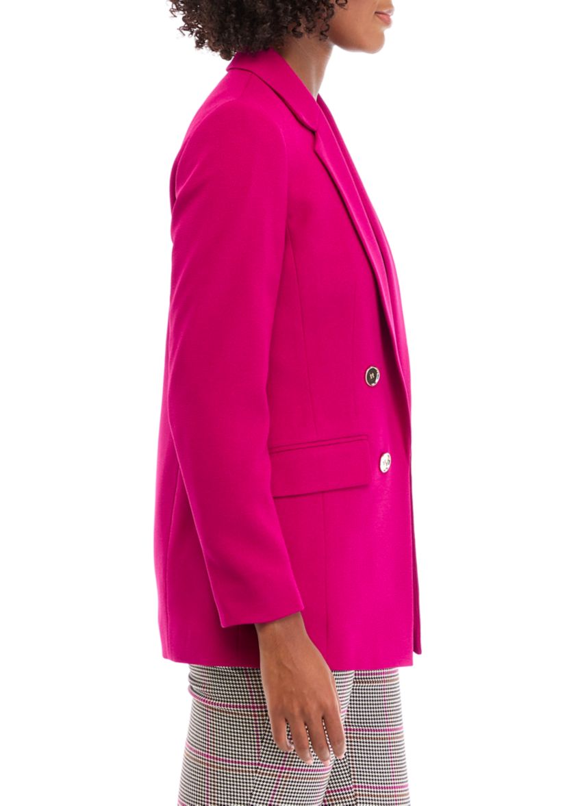 Womens Notch Collar Four Button Blazer